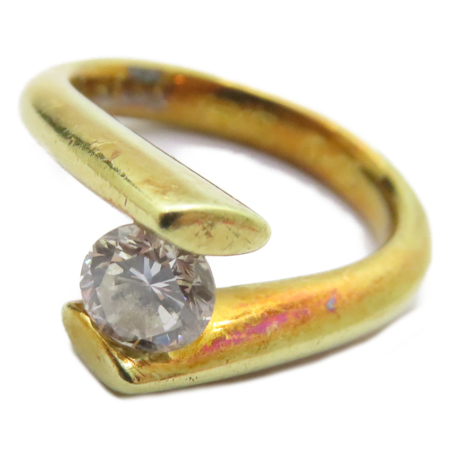 JEWELRY 【激減優惠】14K黃金Diamond Ring鑽石戒指US#.75