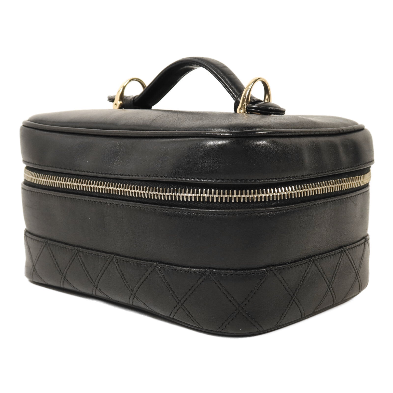 CHANEL 牛皮皮革Vintage Vanity Case金扣手挽袋