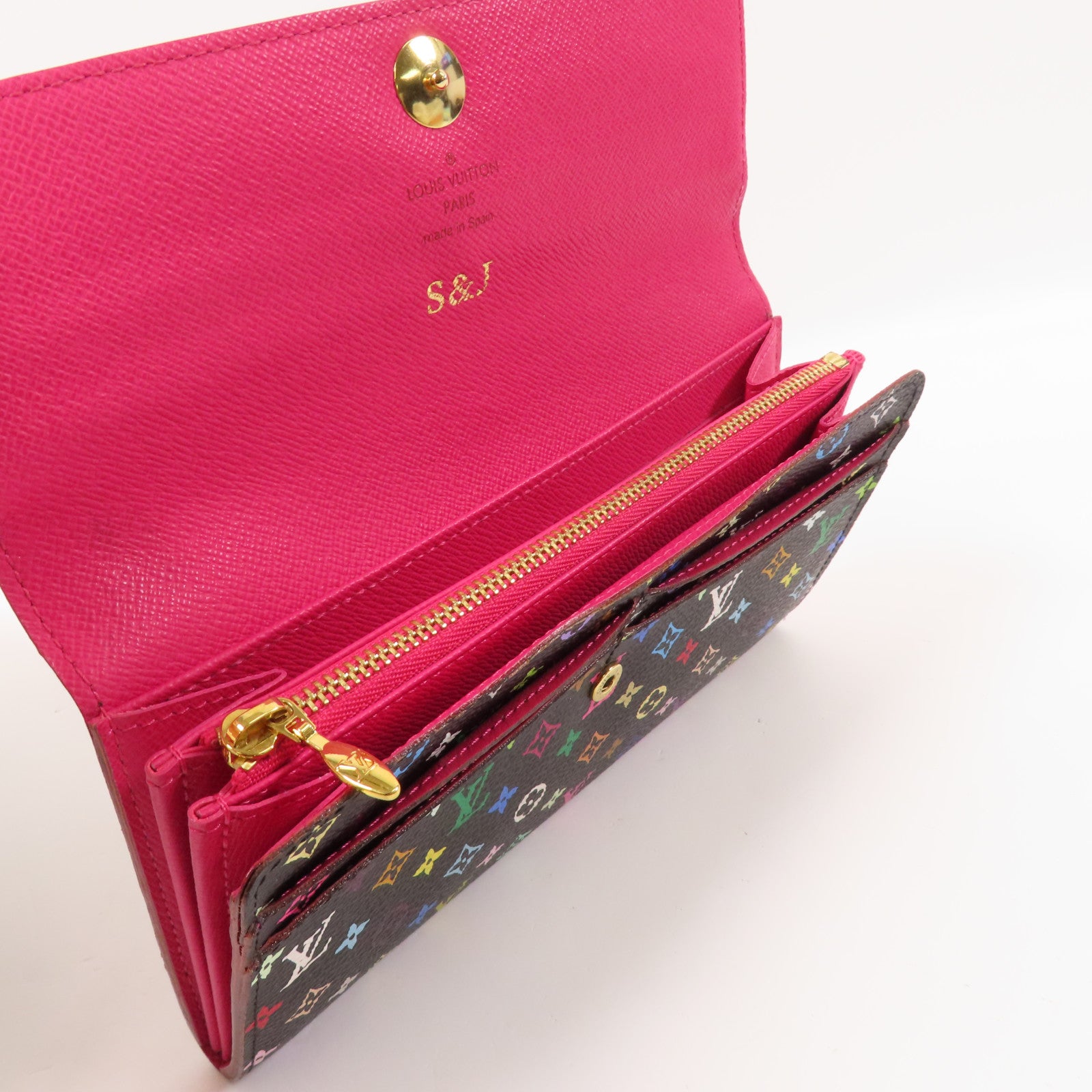 LOUIS VUITTON 【激減優惠】Monogram Multicolore Portefeuille Sarah金扣長錢包