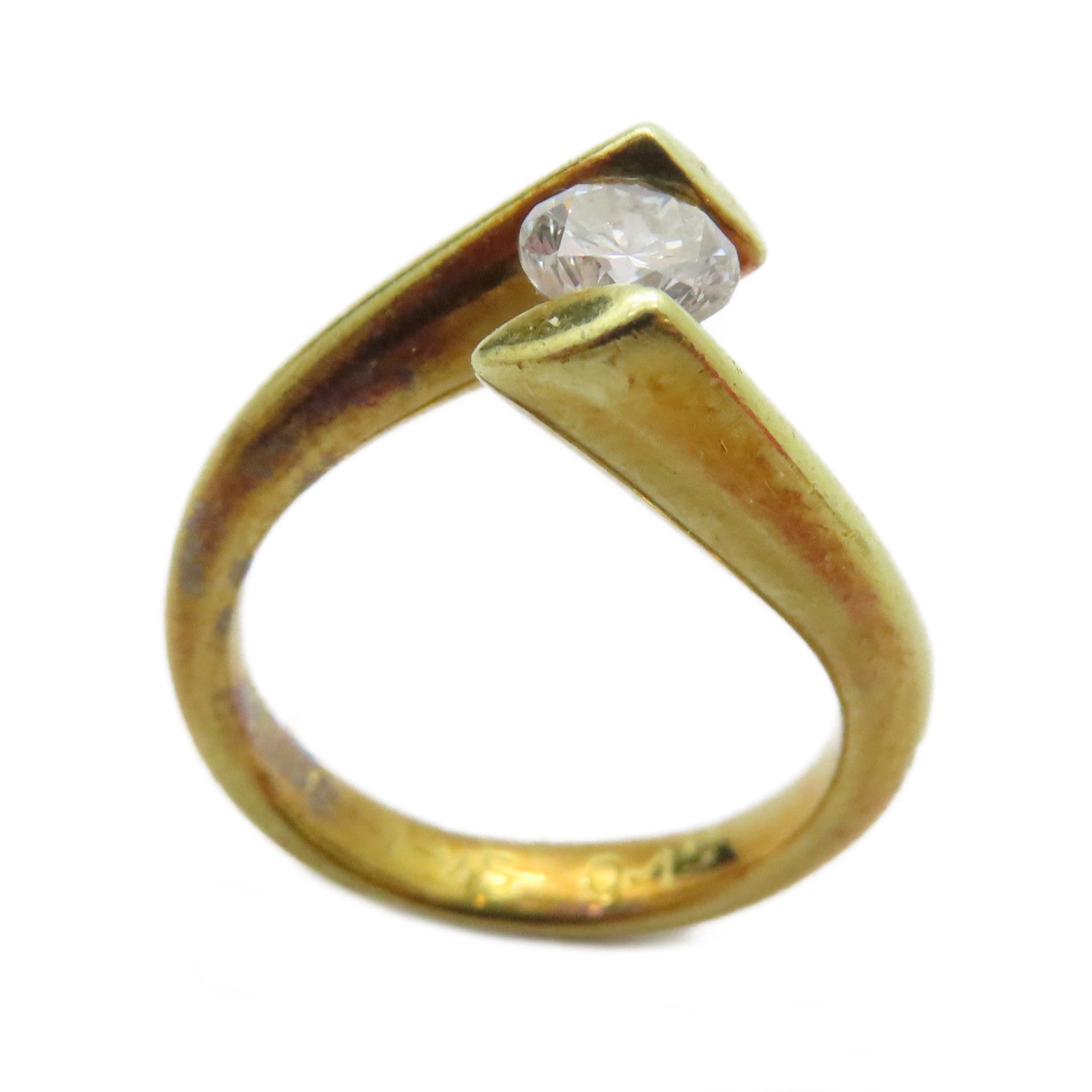 JEWELRY 【激減優惠】14K黃金Diamond Ring鑽石戒指US#.75