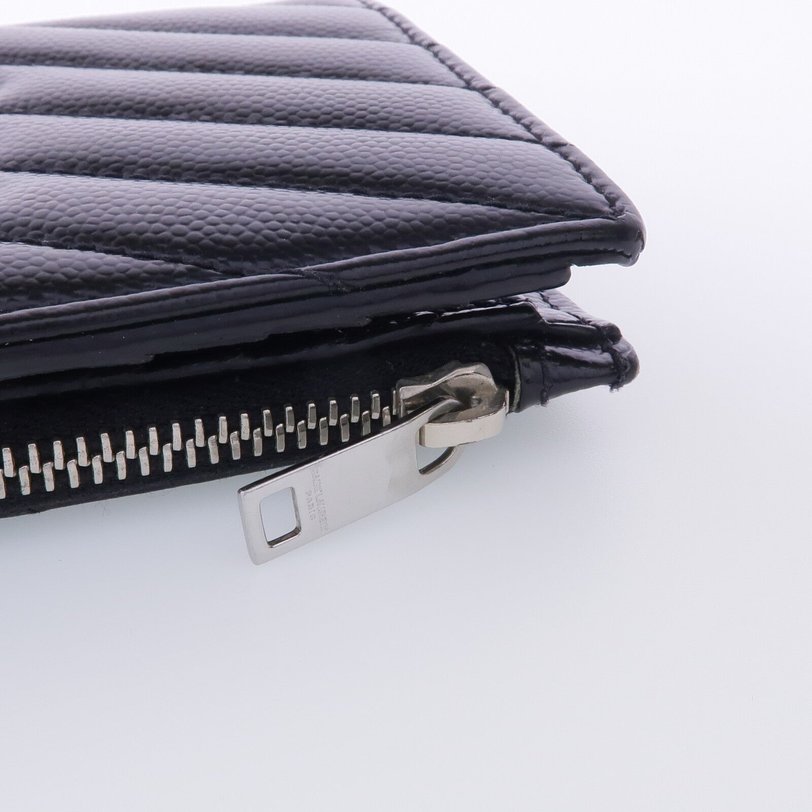 SAINT LAURENT 牛皮皮革Wallet銀扣卡片套