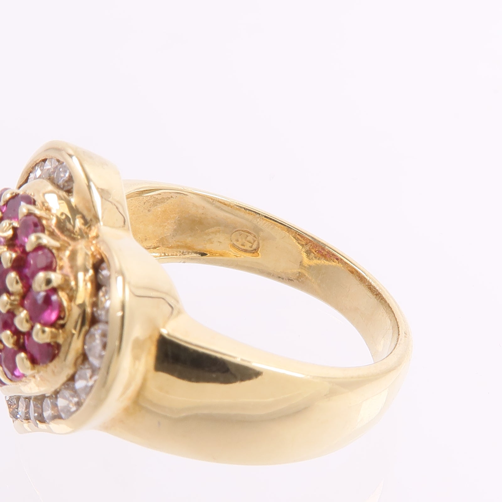 JEWELRY 14K黃金Ruby Diamond Ring紅寶石/鑽石戒指