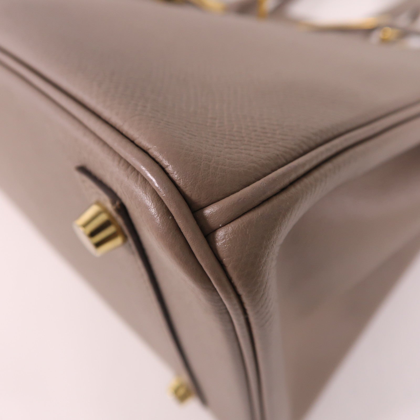 HERMES Epsom皮革Birkin 30金扣手挽袋Gris Asphalt