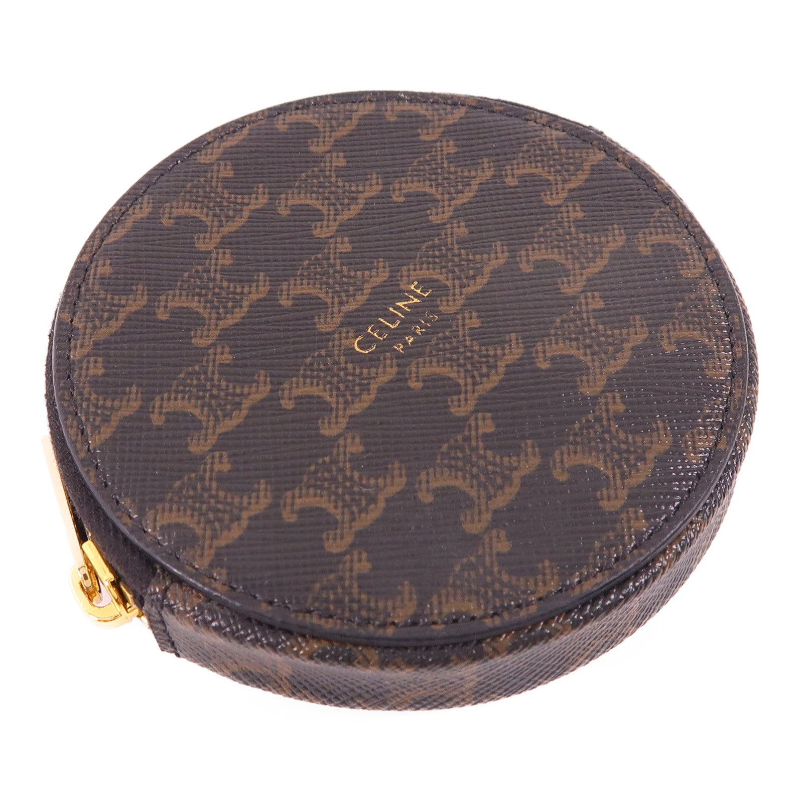 CELINE 【激減優惠】塗層帆布Coin Case金扣零錢包