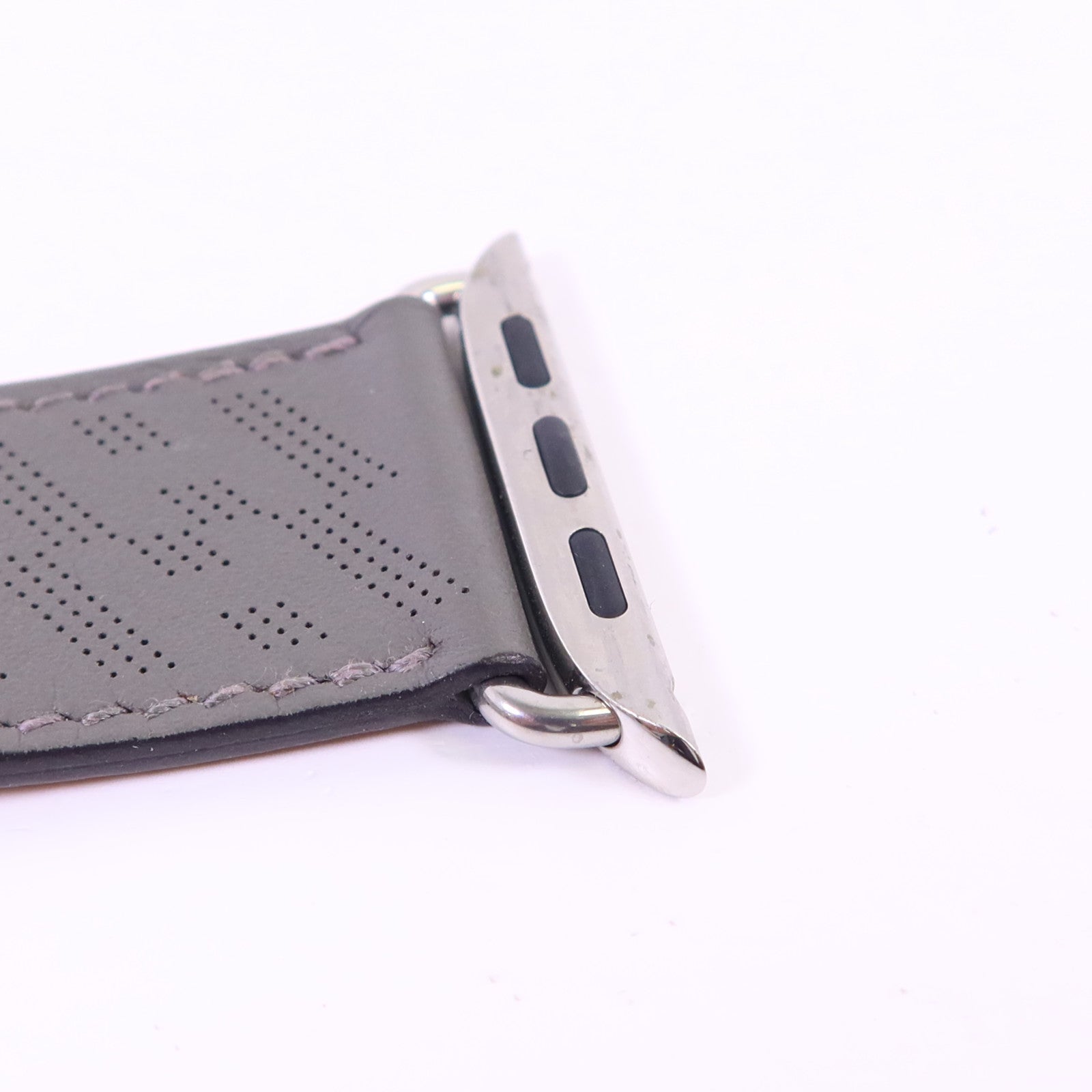 HERMES Swift皮革Apple Watch Strap銀扣錶帶
