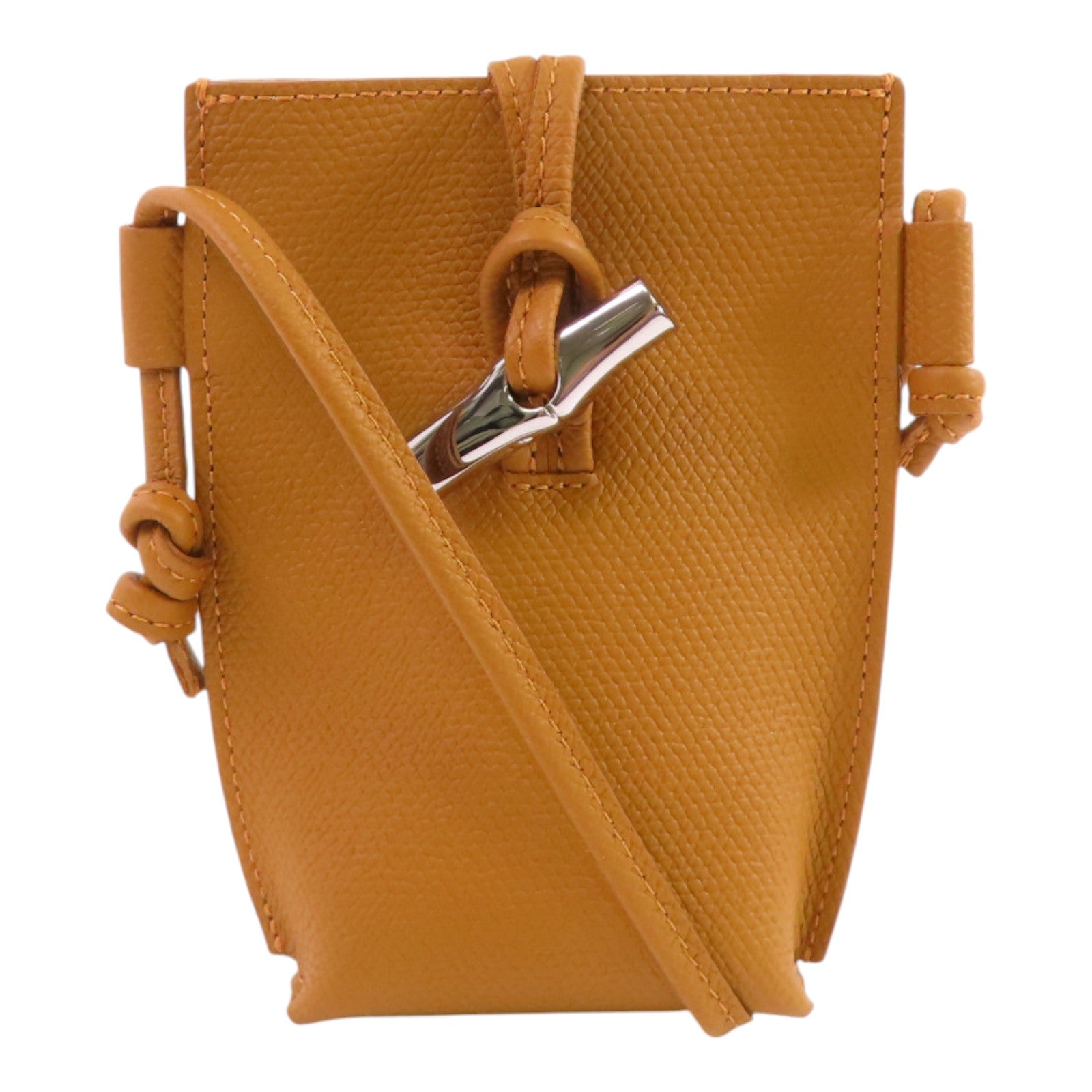 Longchamp SHW Le Roseau Phone Shoulder Bag 34180HFP404 Calfskin Leather