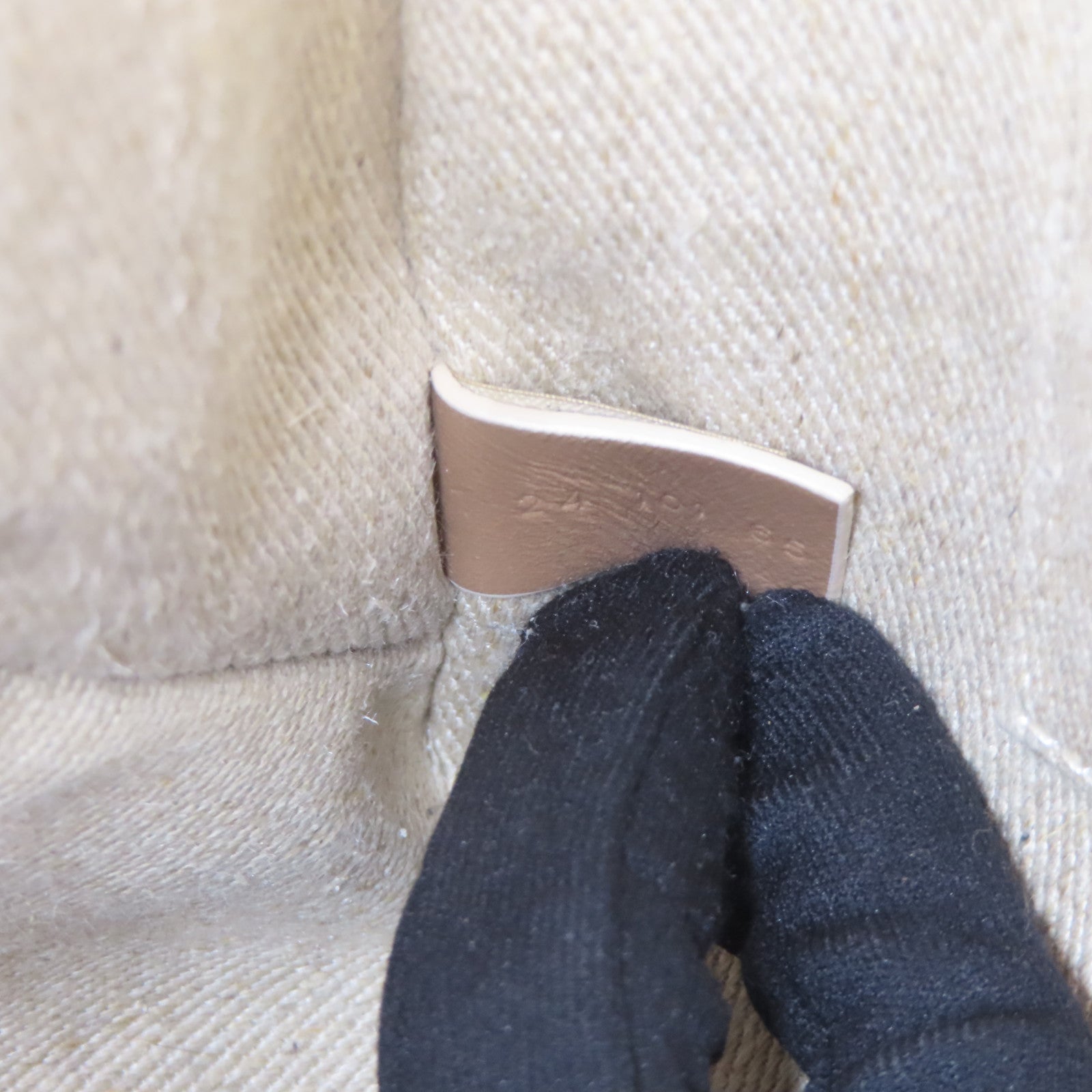 Chloe 帆布Woody Tote Bag肩背袋米色/粉紅色