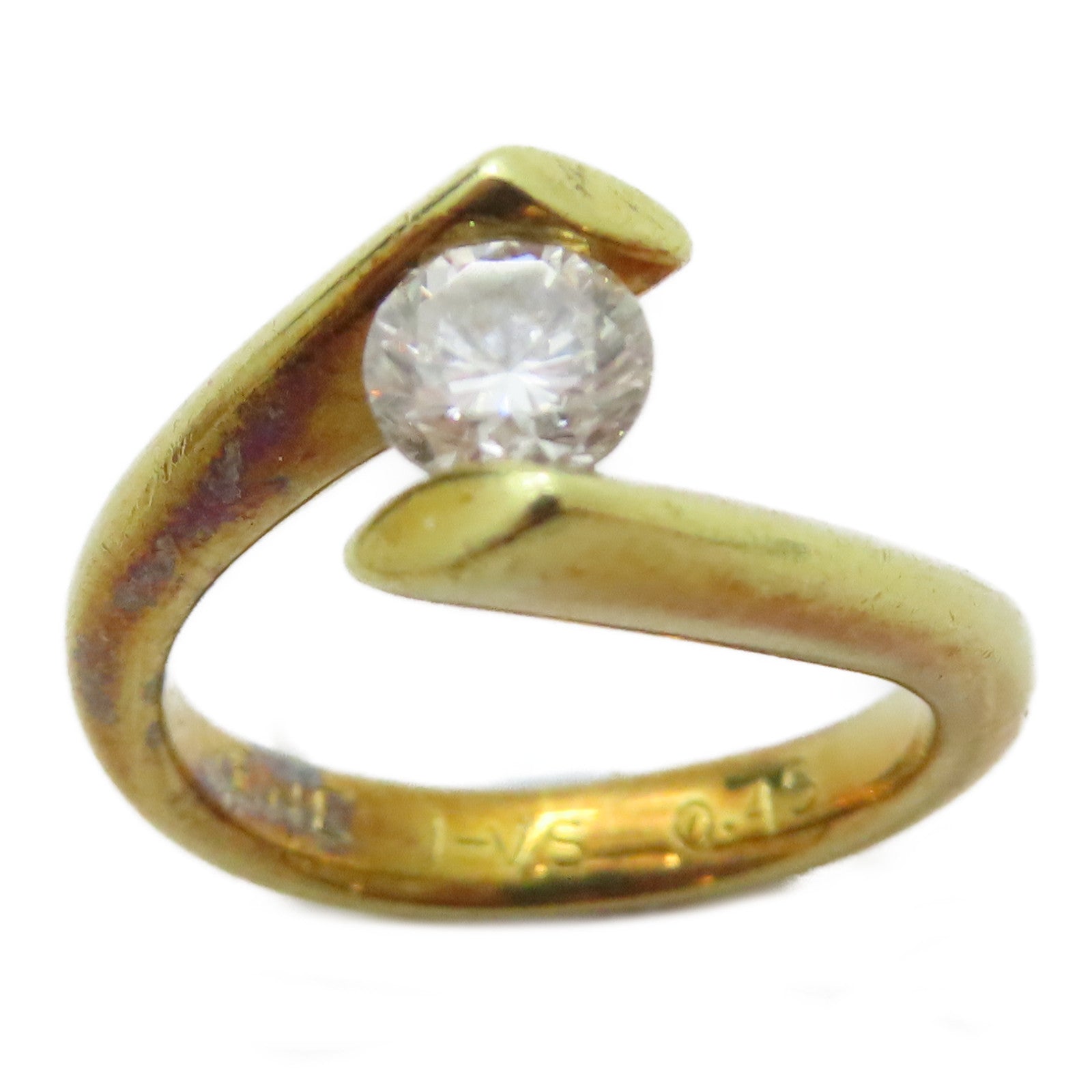 JEWELRY 【激減優惠】14K黃金Diamond Ring鑽石戒指US#.75