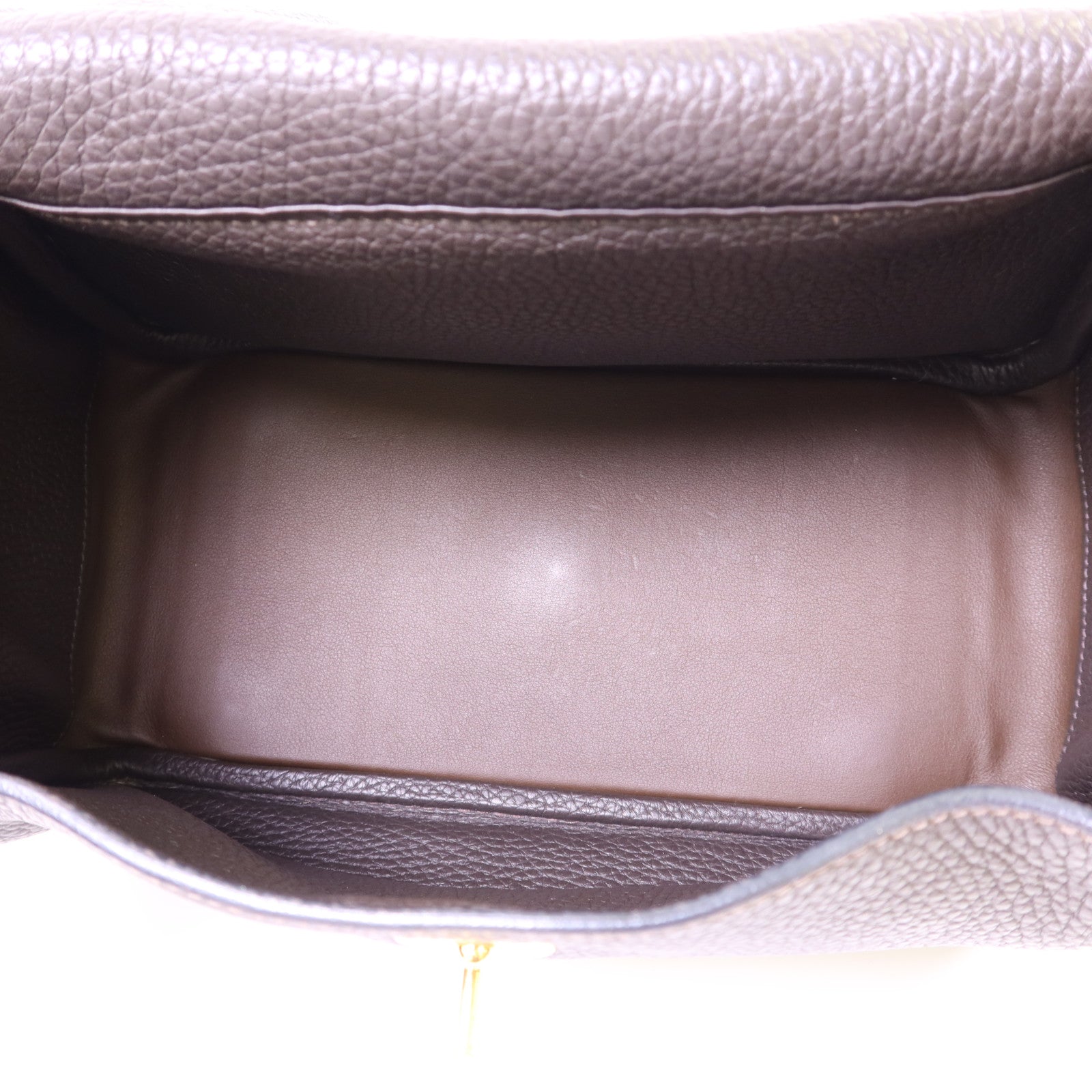 HERMES Clemence皮革Lindy 26金扣手挽肩背兩用袋Ebene