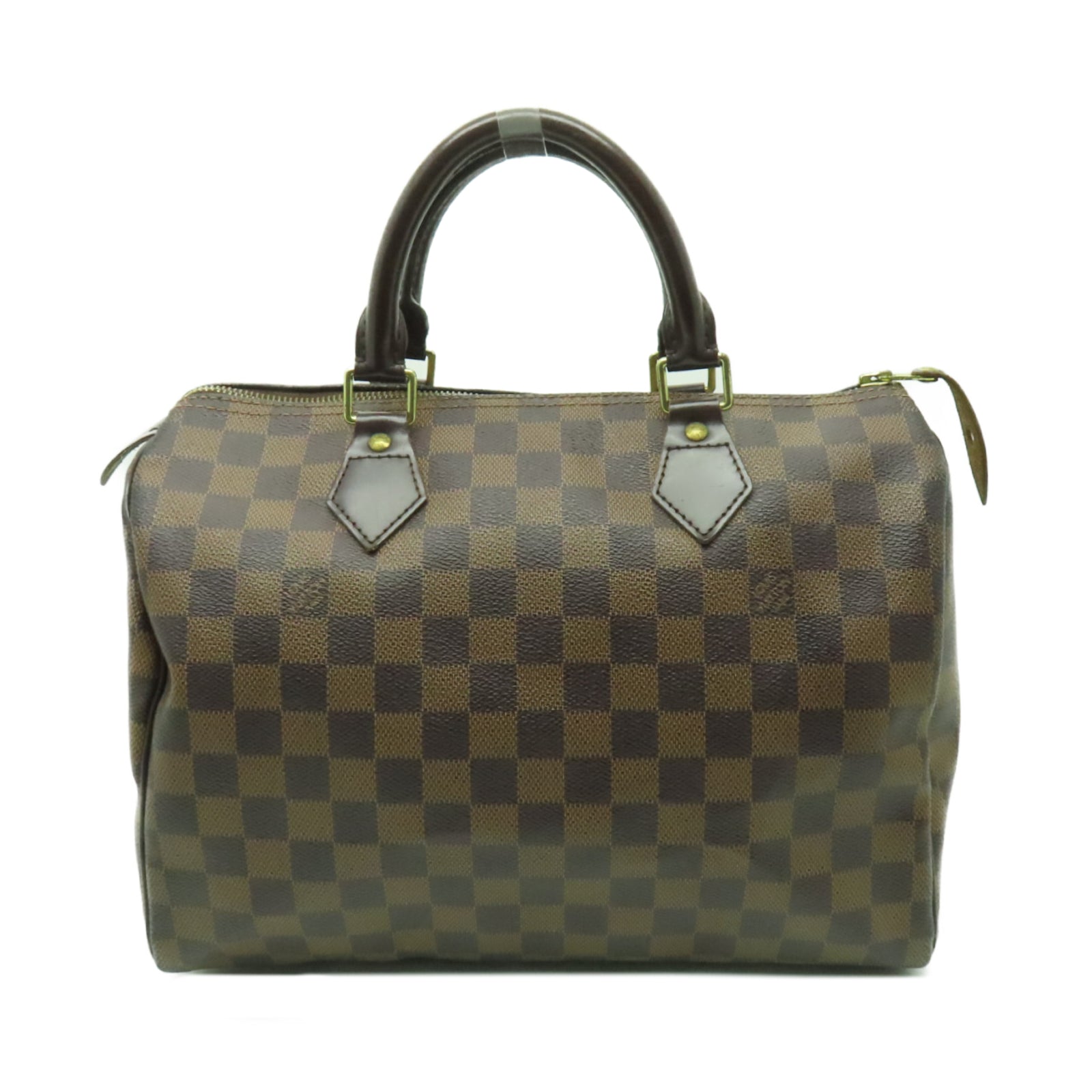 LOUIS VUITTON 【激減優惠】Damier Ebene Speedy 30金扣手挽袋棕色