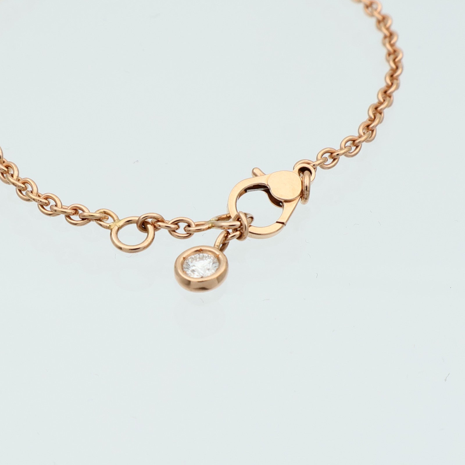 HERMES 18K玫瑰金Finesse Bracelet鑽石手鏈