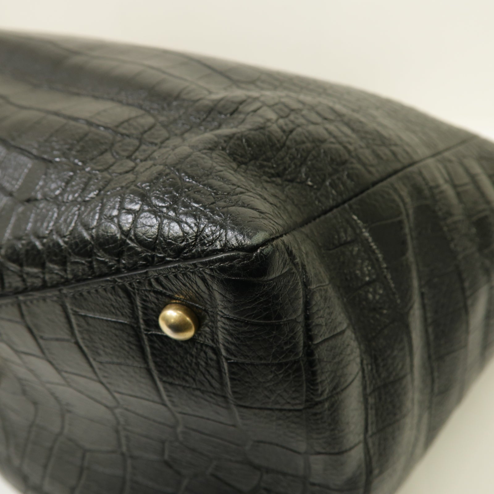 CHANEL 【激減優惠】牛皮皮革Chain Shoulder Shopping Bag金扣手挽肩背兩用袋黑色