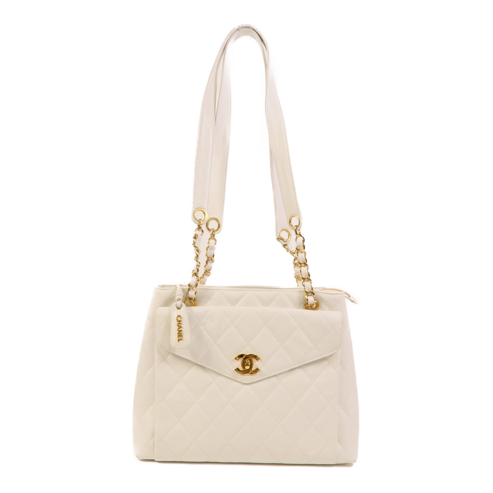 CHANEL 牛皮皮革Chain Shoulder鏈帶肩背袋