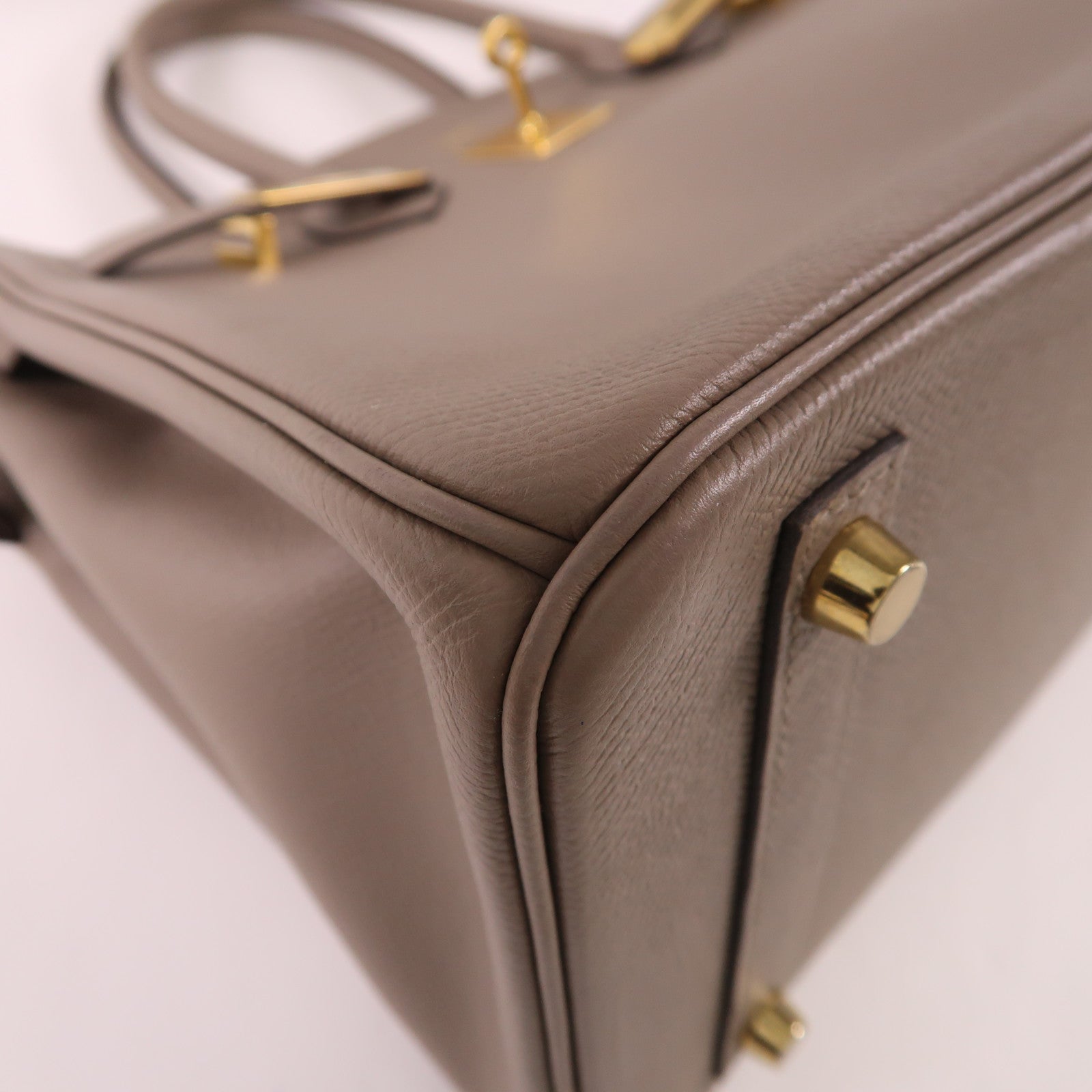 HERMES Epsom皮革Birkin 30金扣手挽袋Gris Asphalt
