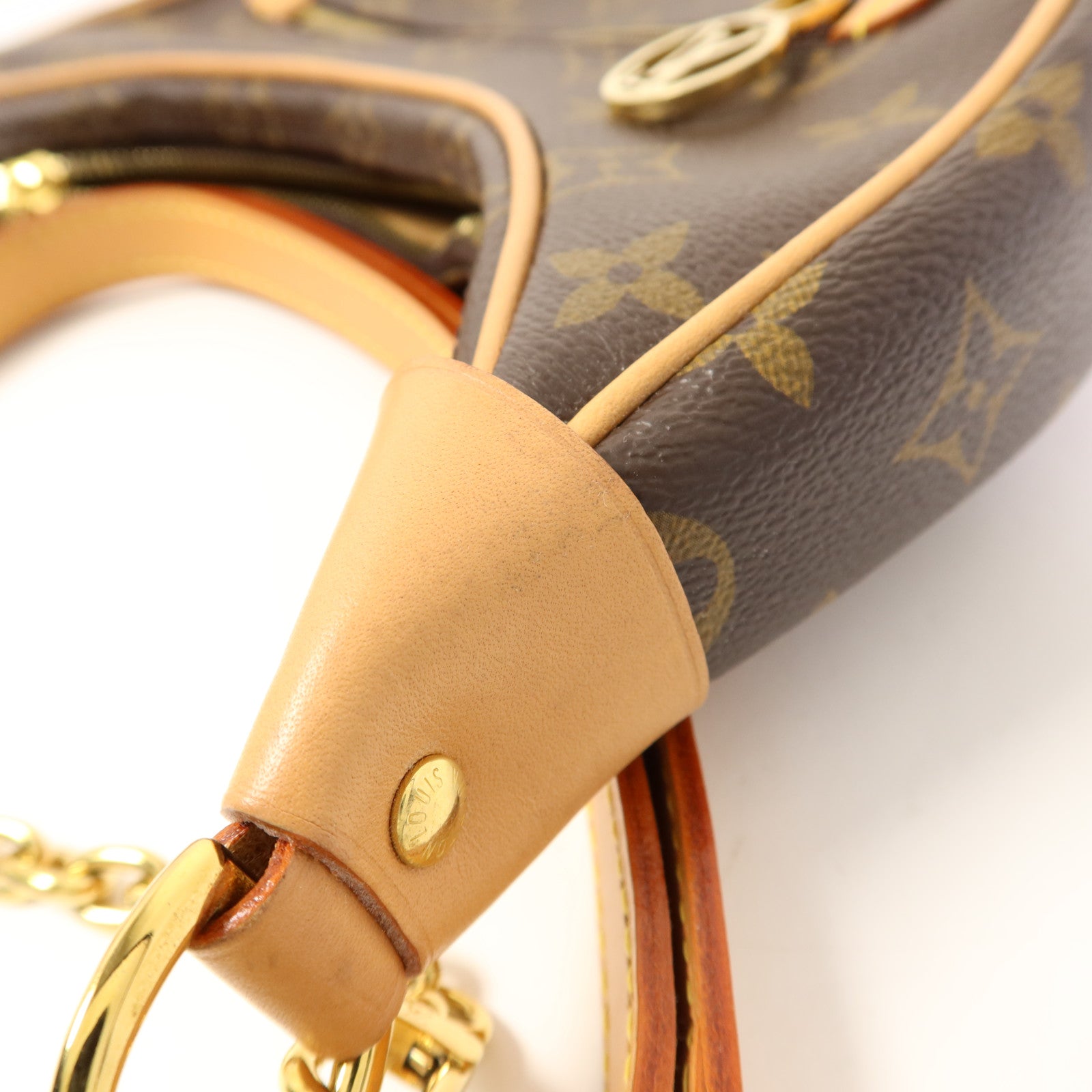 LOUIS VUITTON Monogram Loop金扣肩背袋棕色