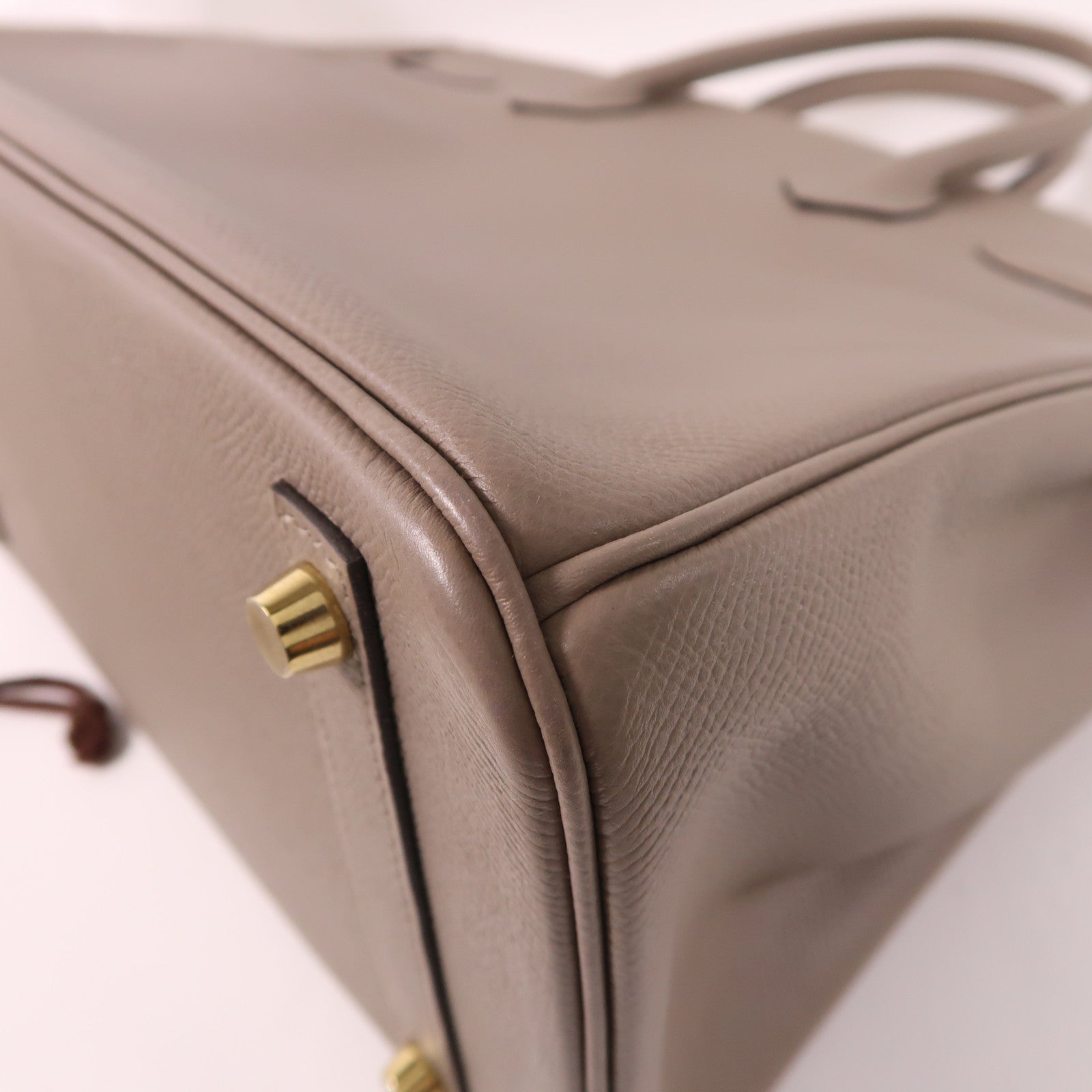 HERMES Epsom皮革Birkin 30金扣手挽袋Gris Asphalt