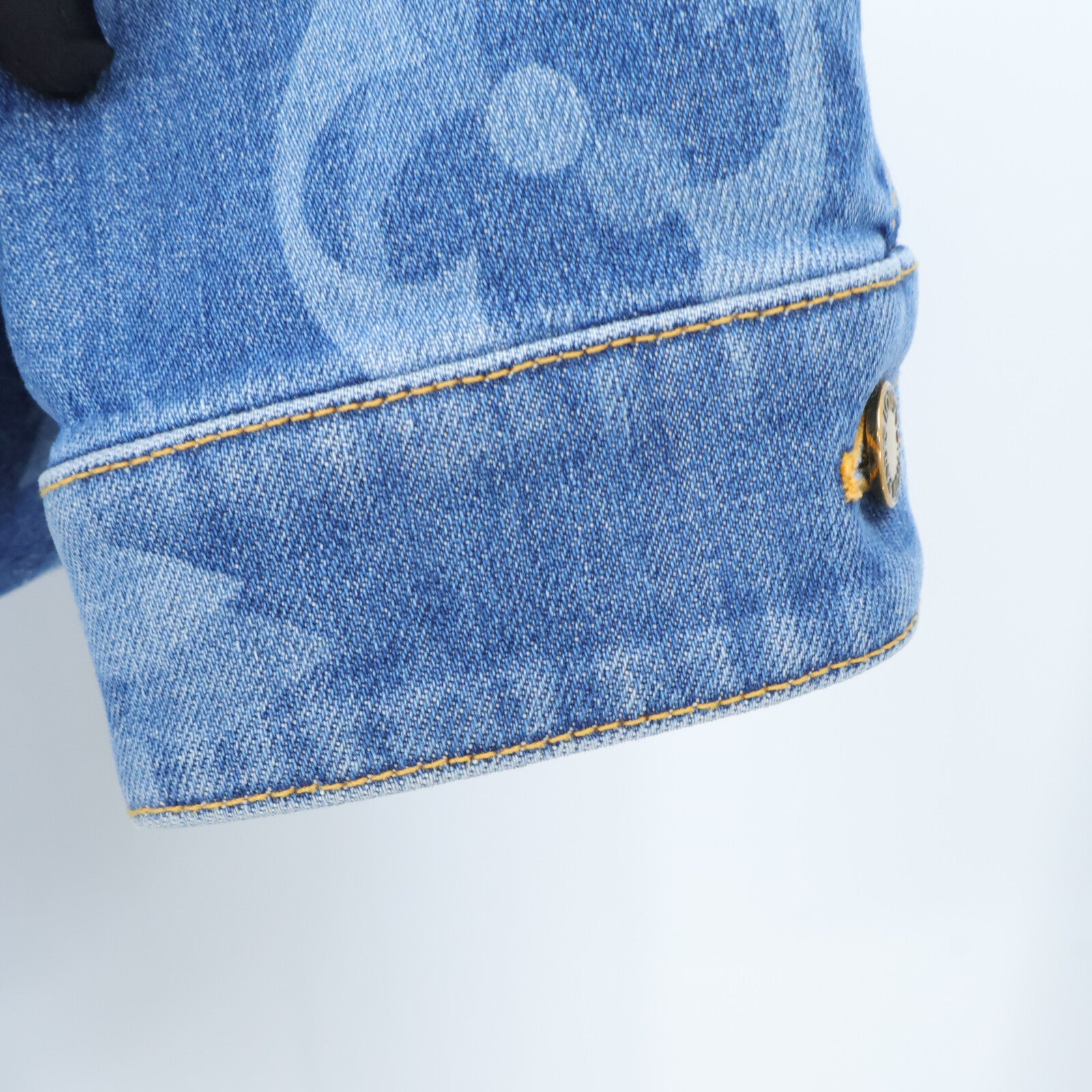 LOUIS VUITTON Giant Monogram Collarless Denim Jacket外套