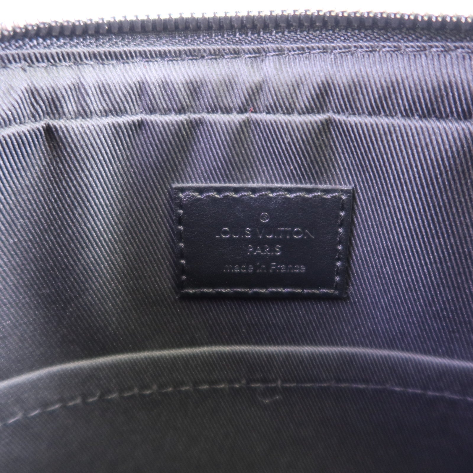 LOUIS VUITTON Monogram Eclipse Reverse Trio Messenger銀扣肩背袋灰色