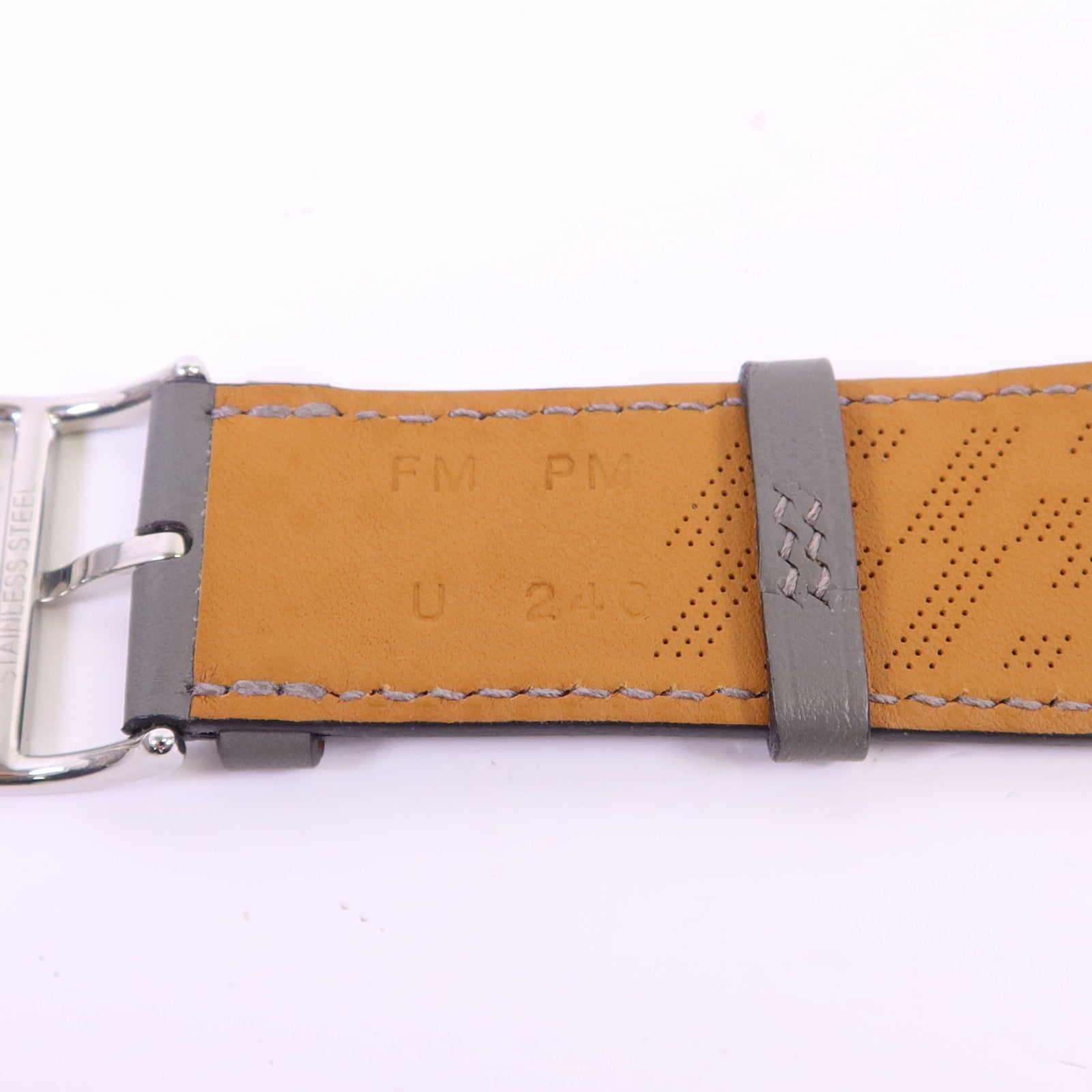 HERMES Swift皮革Apple Watch Strap銀扣錶帶