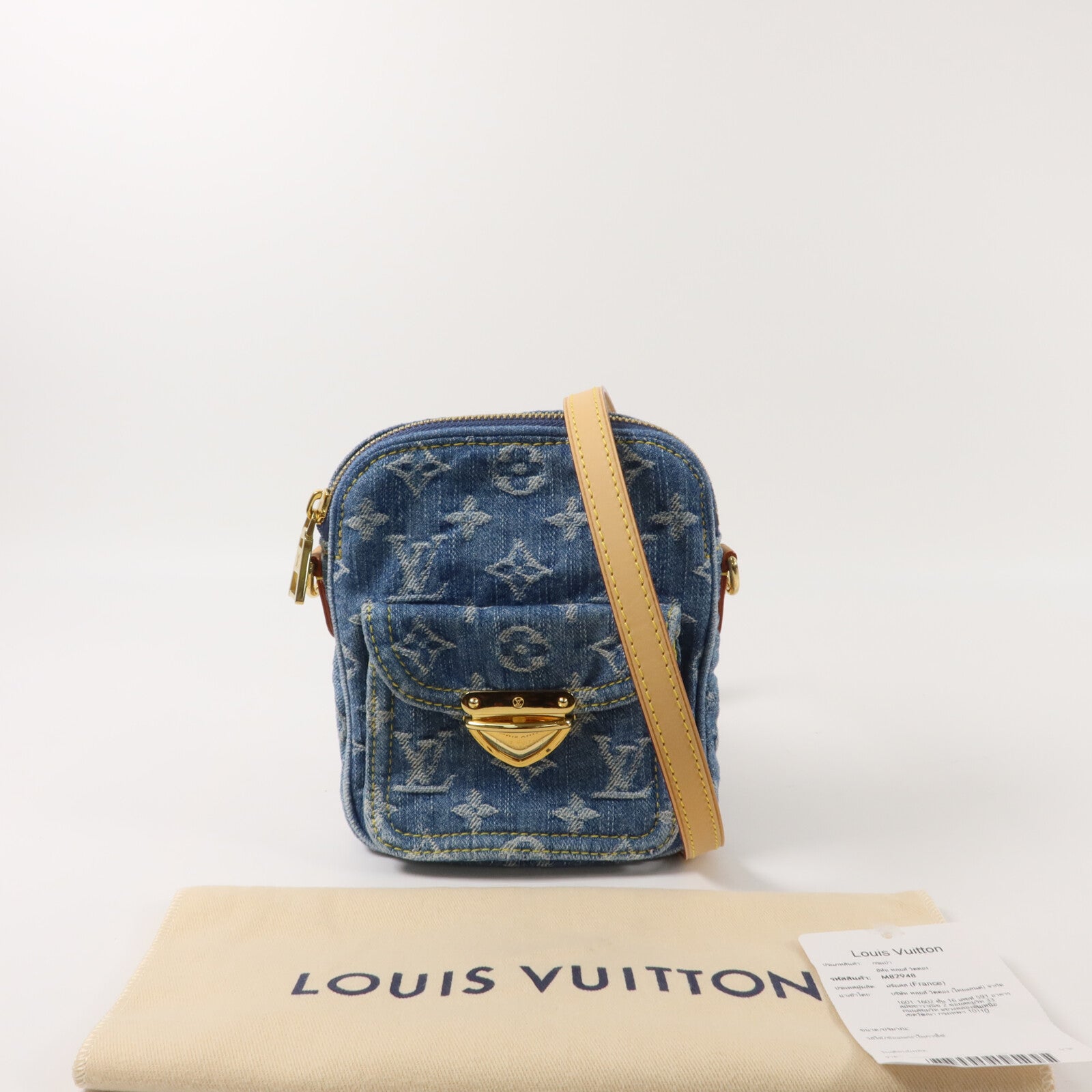 LOUIS VUITTON Monogram Denim Pochette Fairfax肩背袋