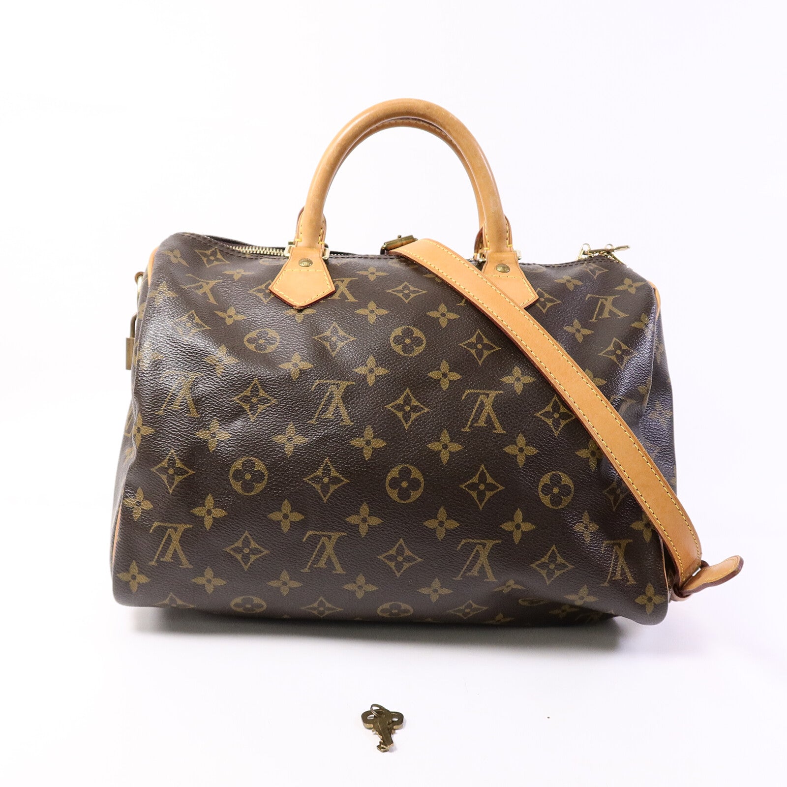 LOUIS VUITTON Monogram Speedy Bandouliere 30手挽肩背兩用袋