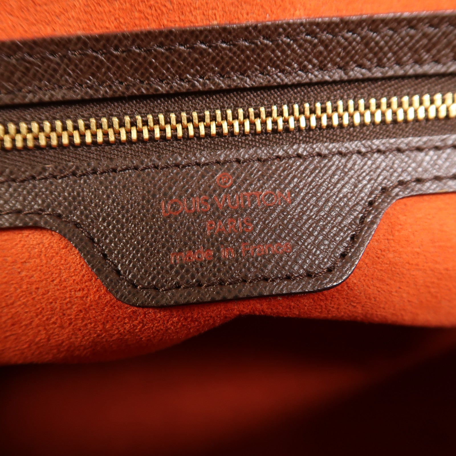 LOUIS VUITTON Damier Triana金扣手挽袋