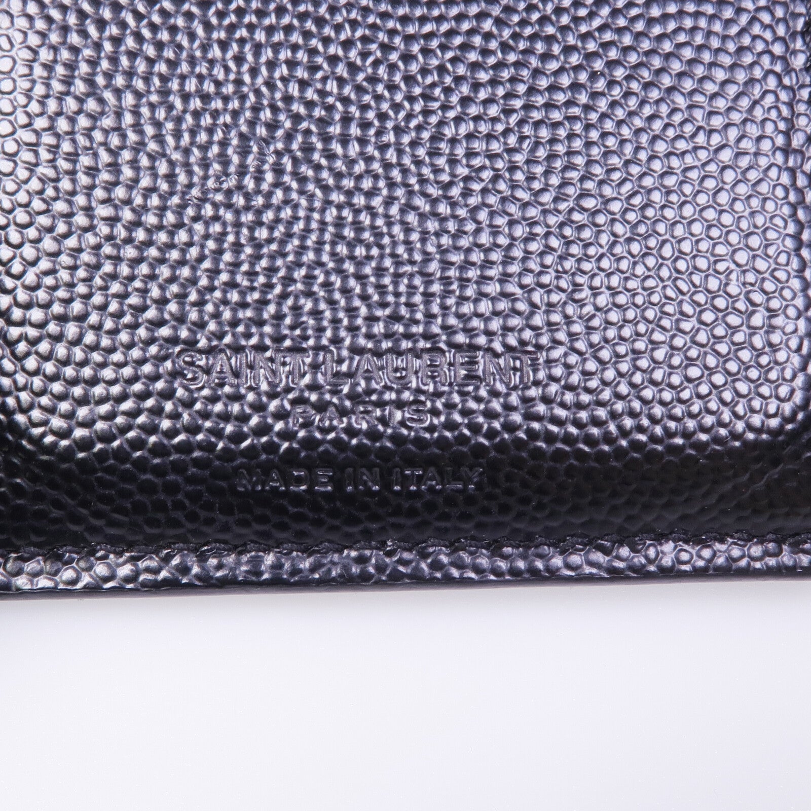 SAINT LAURENT 牛皮皮革Wallet銀扣卡片套