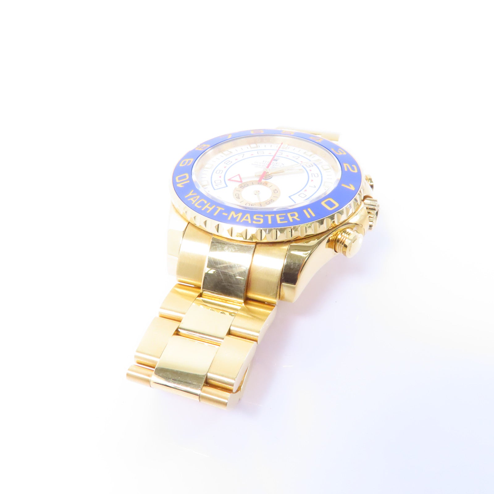 ROLEX Yacht Master II 18K黃金手錶自動機芯白色