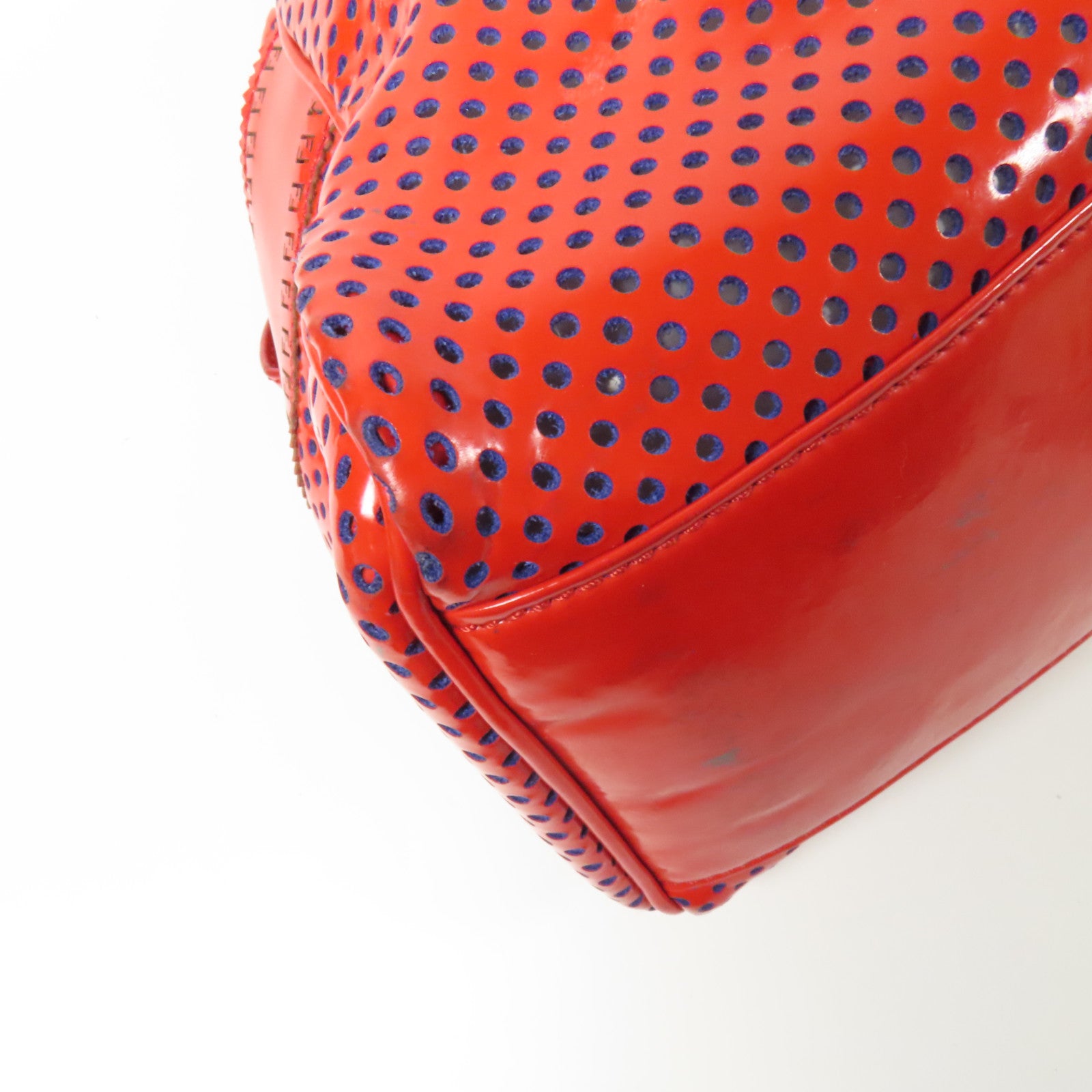 FENDI 漆皮皮革Sac A Main En Evir銀扣肩背袋