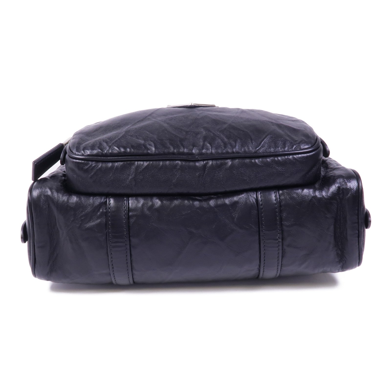 PRADA 牛皮皮革2 Way Shoulder Bag銀扣手挽肩背兩用袋