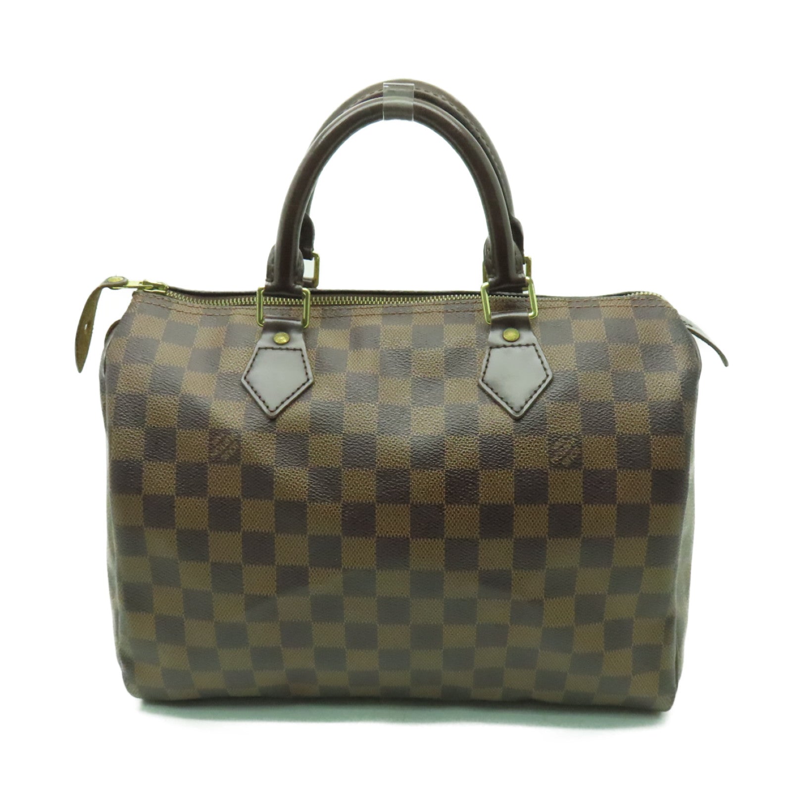 LOUIS VUITTON 【激減優惠】Damier Ebene Speedy 30金扣手挽袋棕色