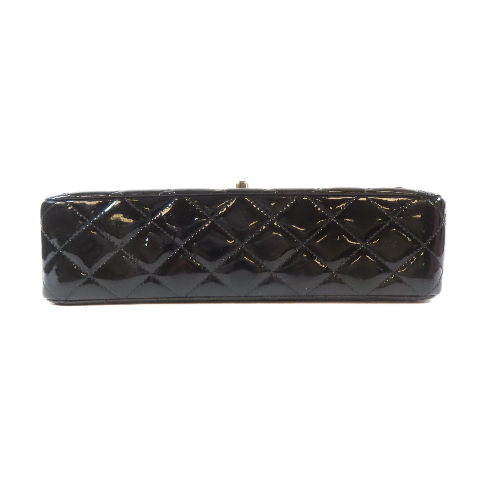 CHANEL (PRICE DOWN) Quilted CC SHW Chain Shoulder Bag Patent Leather Black