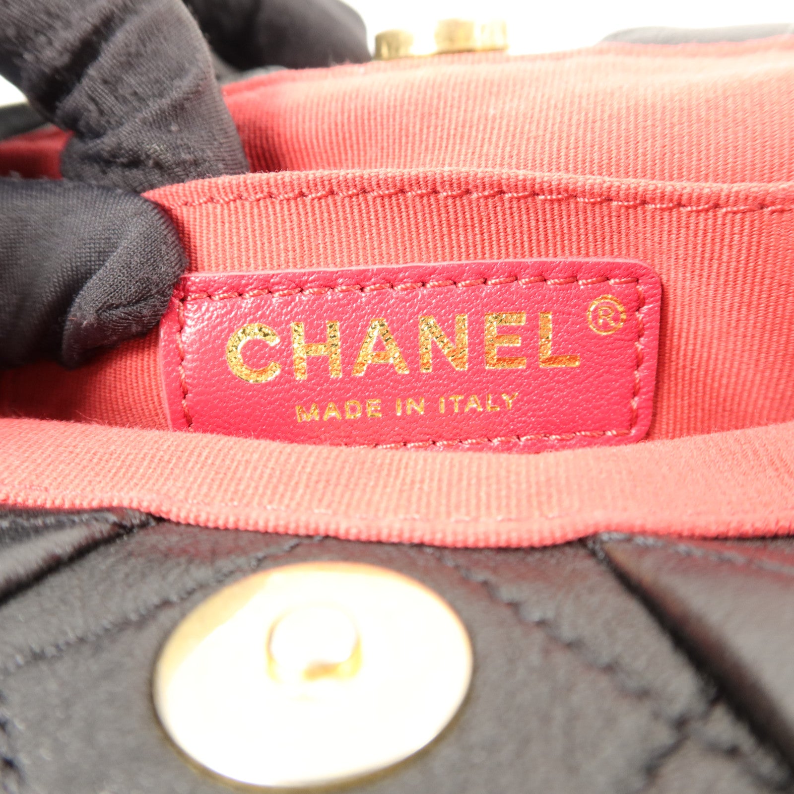 CHANEL 羊皮皮革Matelasse Handle手挽袋