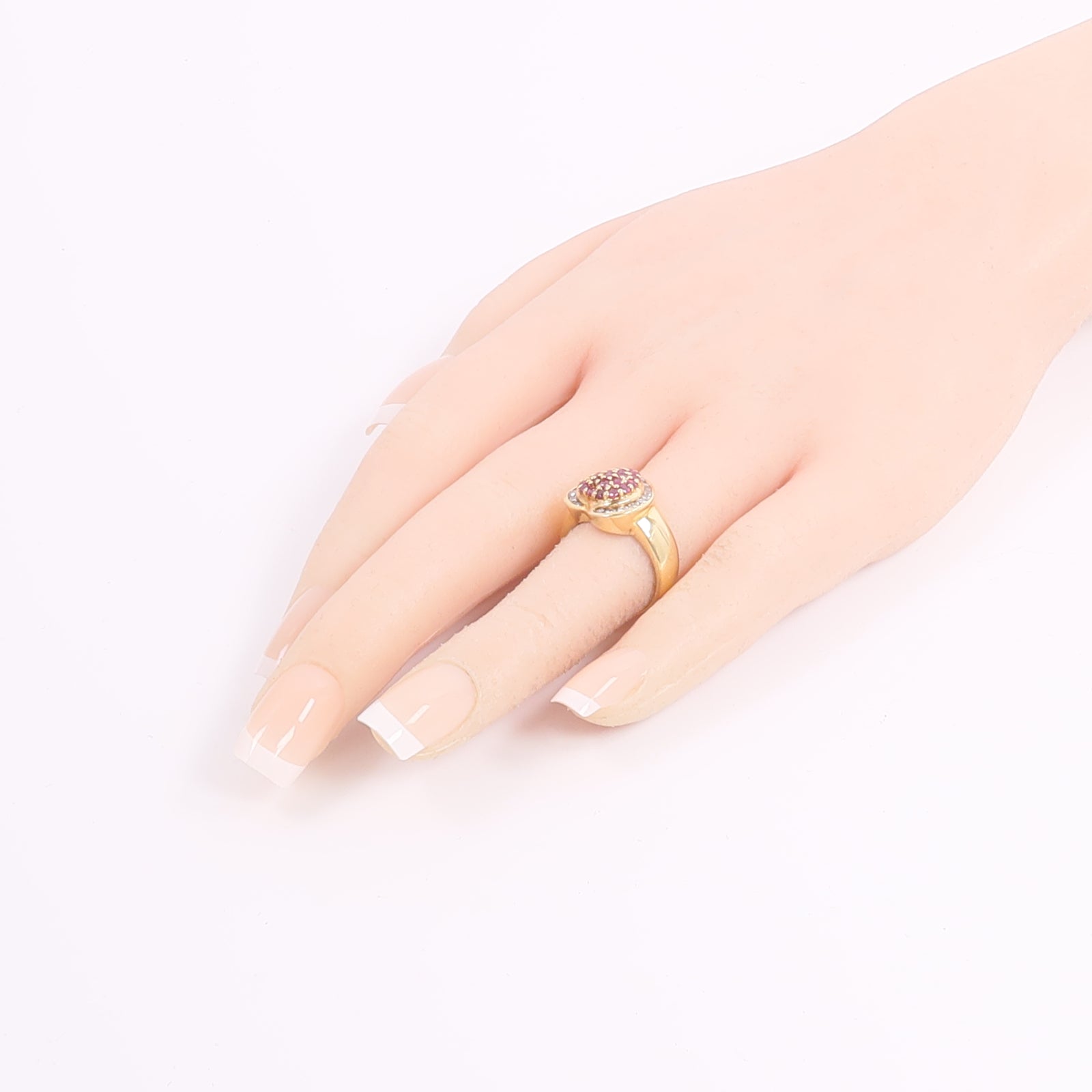 JEWELRY 14K黃金Ruby Diamond Ring紅寶石/鑽石戒指