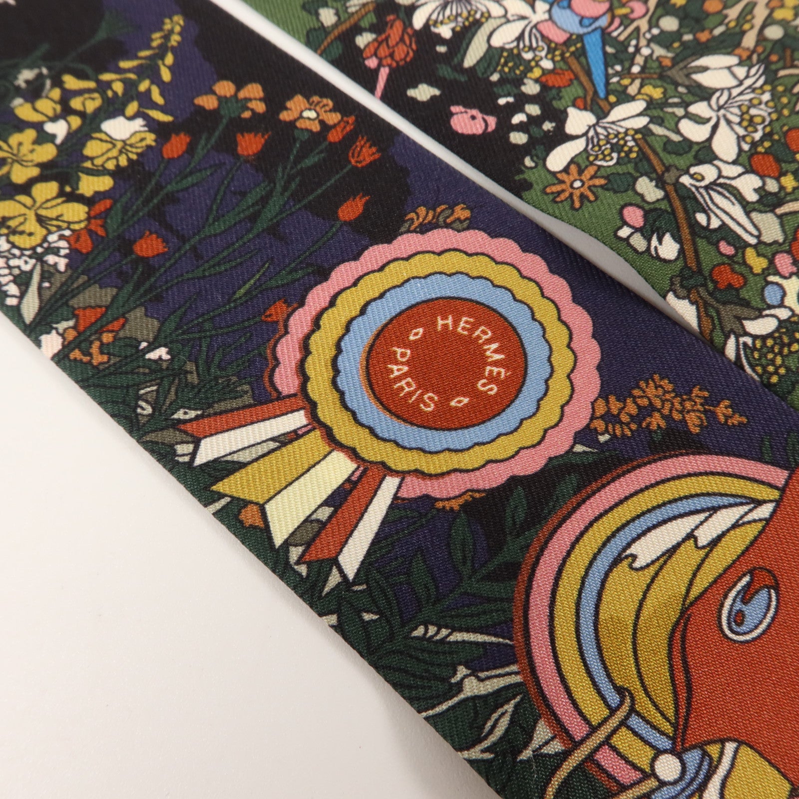 HERMES 絲質Twilly絲巾
