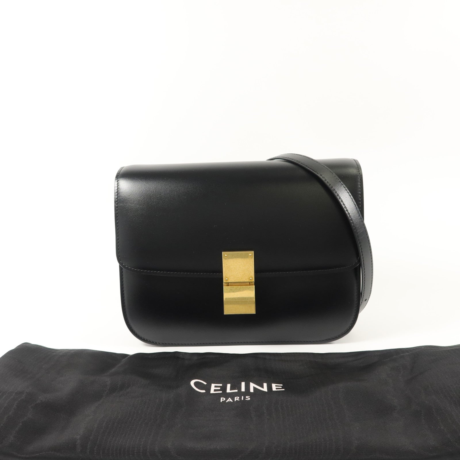 CELINE 牛皮皮革Classic Box Medium肩背袋