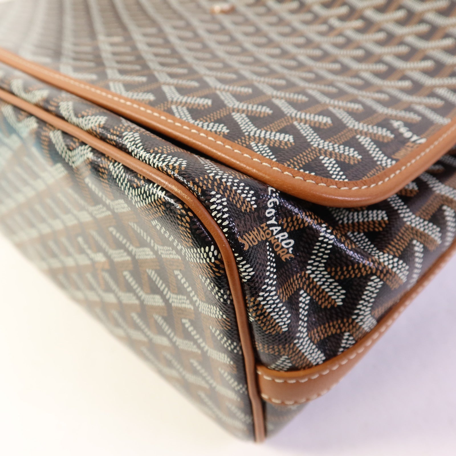 GOYARD 塗層帆布Capetien銀扣肩背袋