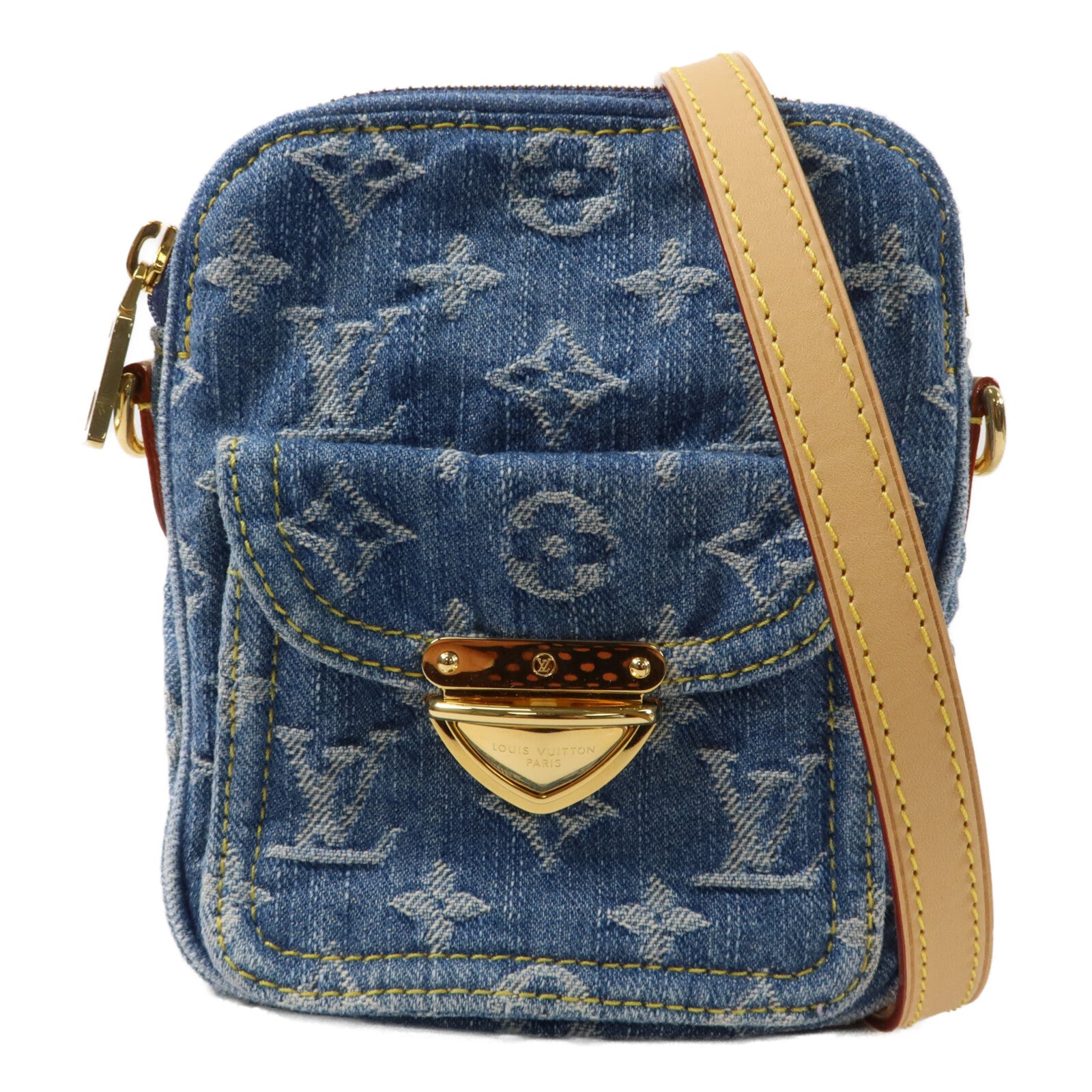 LOUIS VUITTON Monogram Denim Pochette Fairfax肩背袋