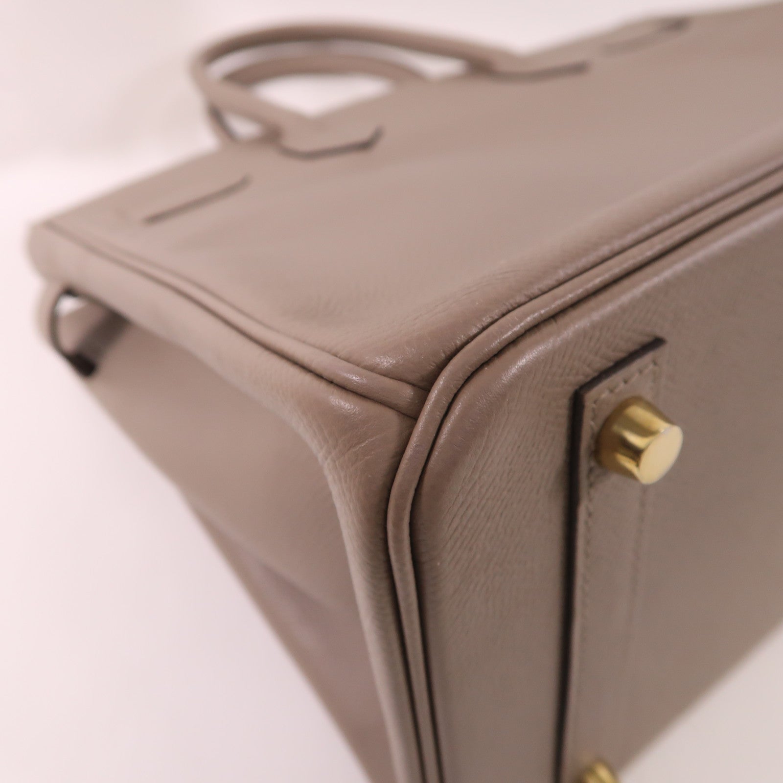 HERMES Epsom皮革Birkin 30金扣手挽袋Gris Asphalt