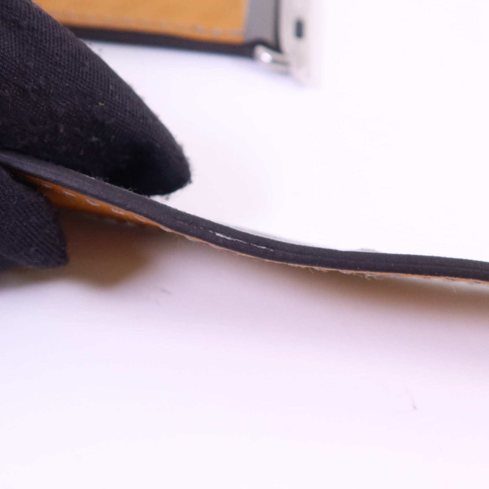 HERMES Swift皮革Apple Watch Strap銀扣錶帶