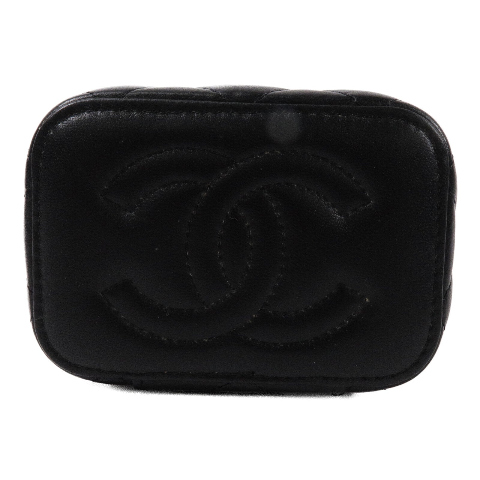CHANEL 羊皮皮革Mini Vanity Case With Gold Ball鏈帶肩背袋