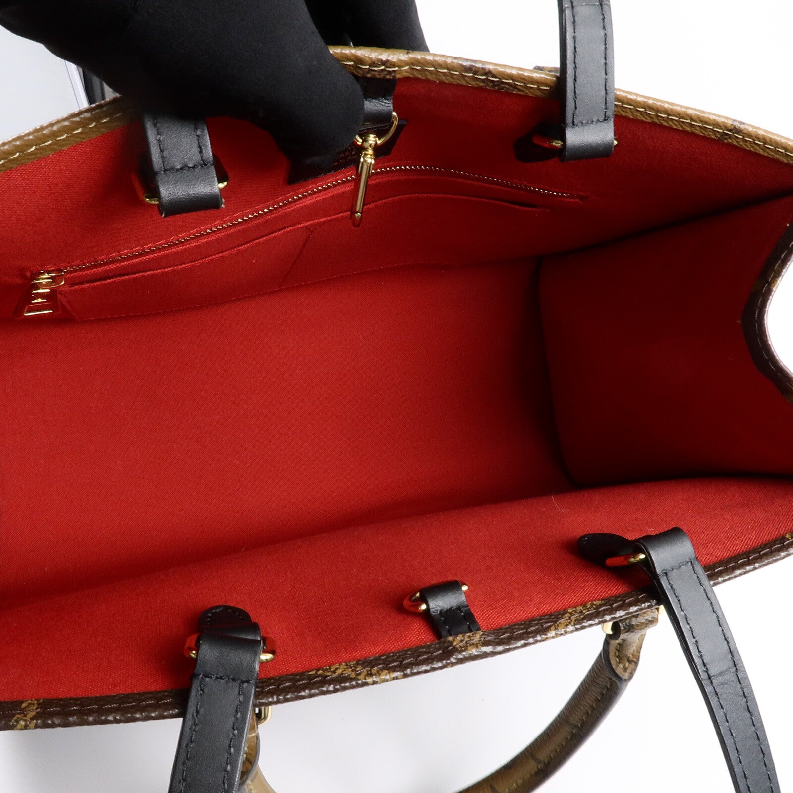 LOUIS VUITTON Monogram Giant On The Go MM手挽肩背兩用袋