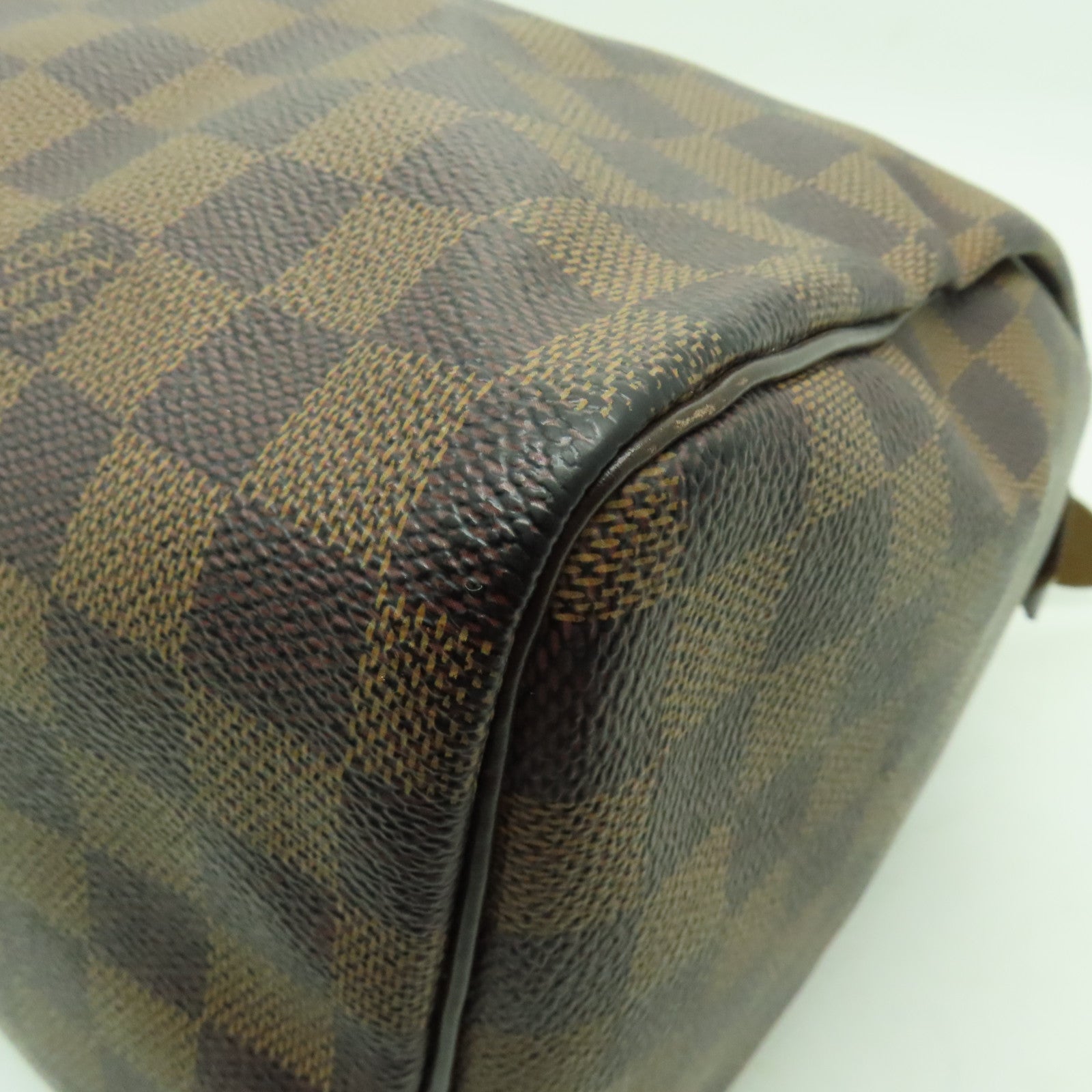 LOUIS VUITTON 【激減優惠】Damier Ebene Speedy 30金扣手挽袋棕色