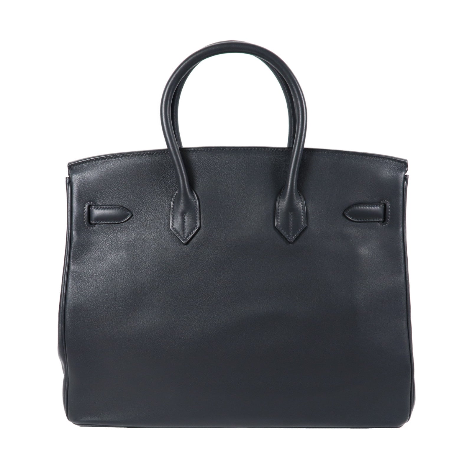 HERMES Swift皮革Birkin 35銀扣手挽袋Graphite石墨灰色