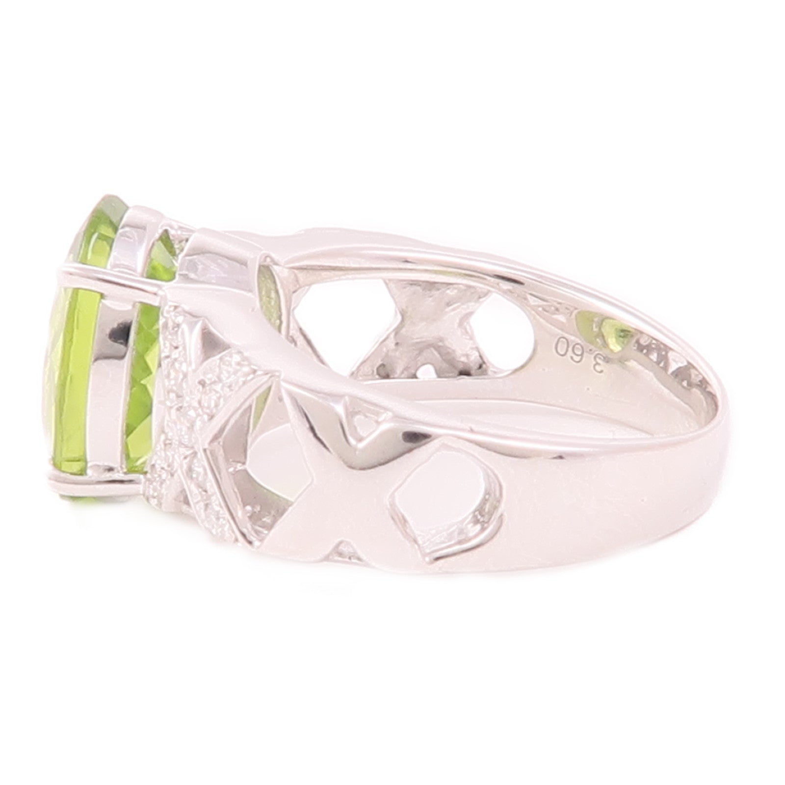 JEWELRY 【激減優惠】18K白金Peridot Ring橄欖石戒指