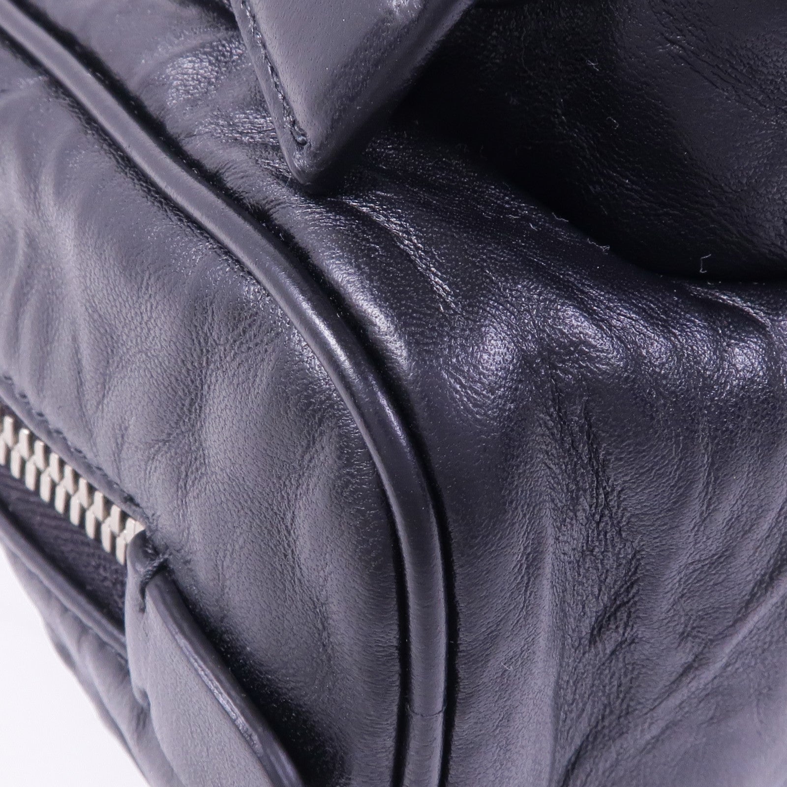 PRADA 牛皮皮革2 Way Shoulder Bag銀扣手挽肩背兩用袋