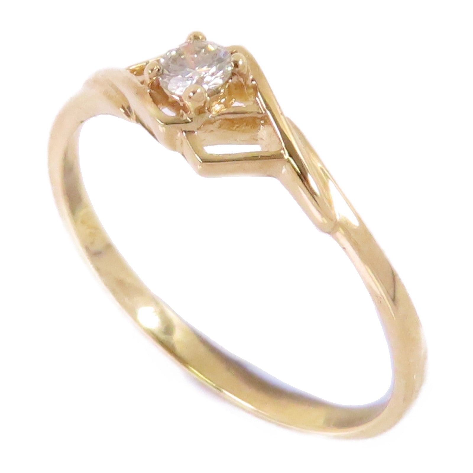 JEWELRY 18K黃金/鑽石Diamond Ring戒指US#6.5