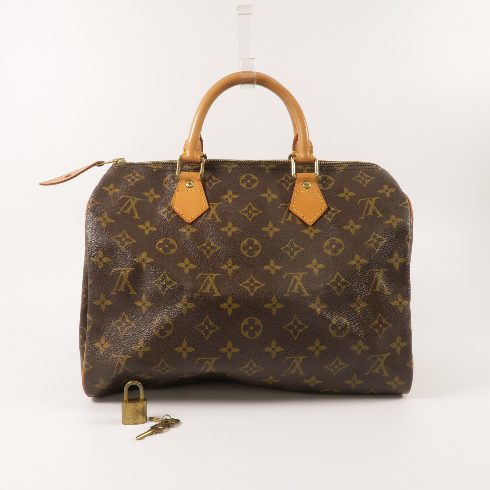LOUIS VUITTON Monogram Speedy 30金扣手挽袋
