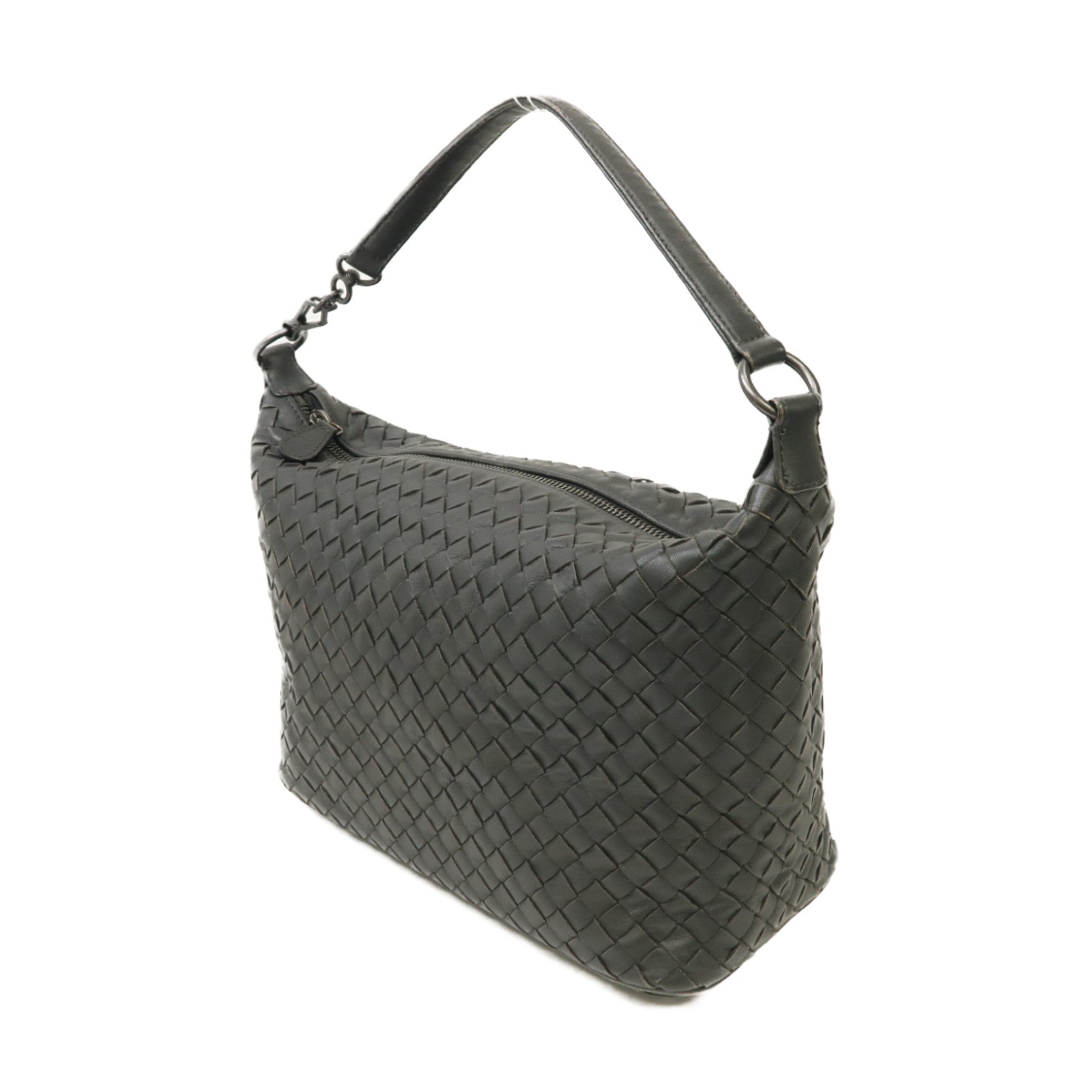 BOTTEGA VENETA 織紋皮革Shoulder Bag肩背袋黑色