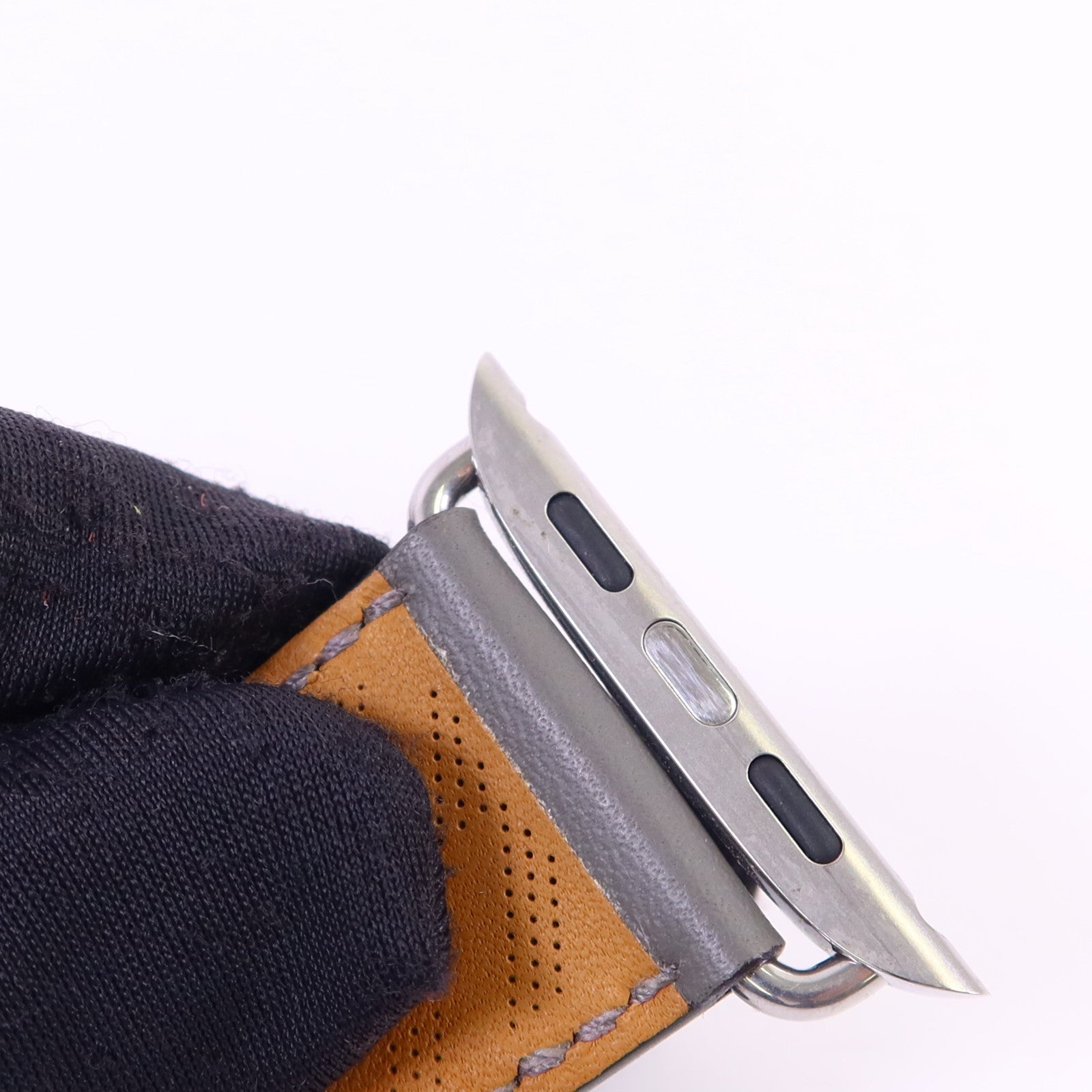 HERMES Swift皮革Apple Watch Strap銀扣錶帶